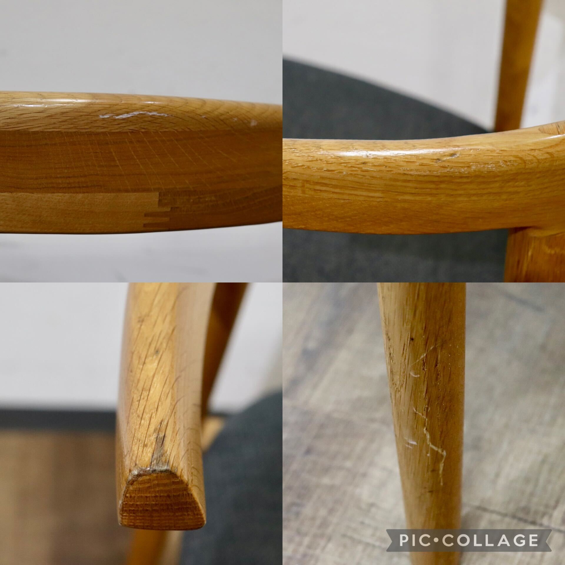 GMHN275F○北欧スタイル ダイニングチェア アームチェア 食卓椅子 椅子 チェア シンプル ナチュラル グレー オーク材 モダン 検) TOMOSU