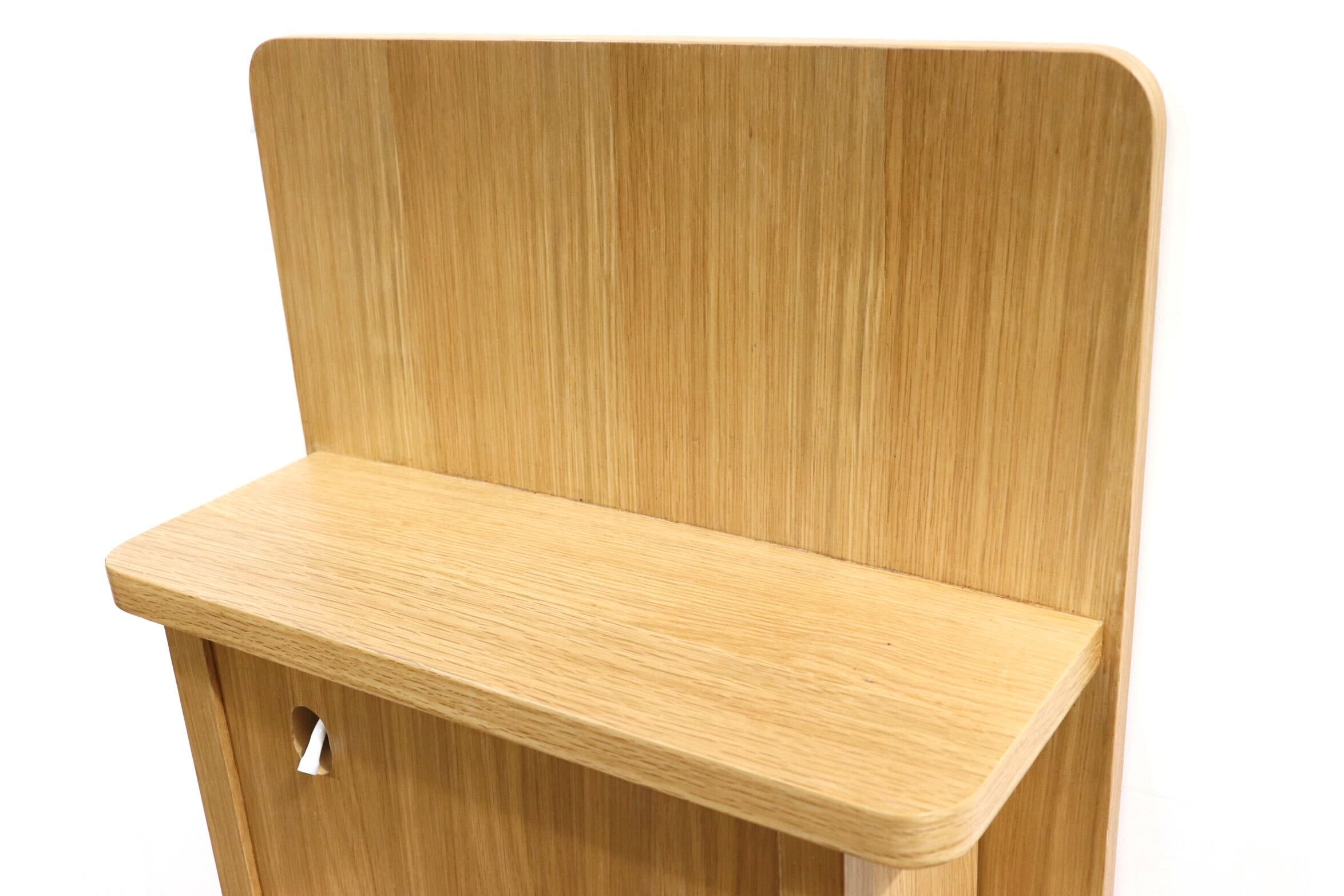 GMHN284B○森明商店 Kireidana Smart-w アルコール消毒スタンド フットペダル 親子両用 オーク材 ナチュラル ホテル オフィス 定価約7.6万