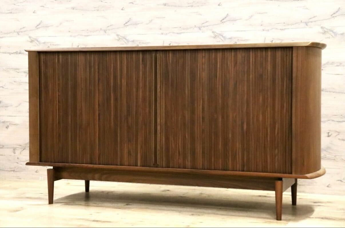 GMIS449A○飛騨産業 / HIDA キツツキ SEOTO-EX キャビネット サイドボード リビングボード ウォールナット 定価約47万 モデルルーム展示品