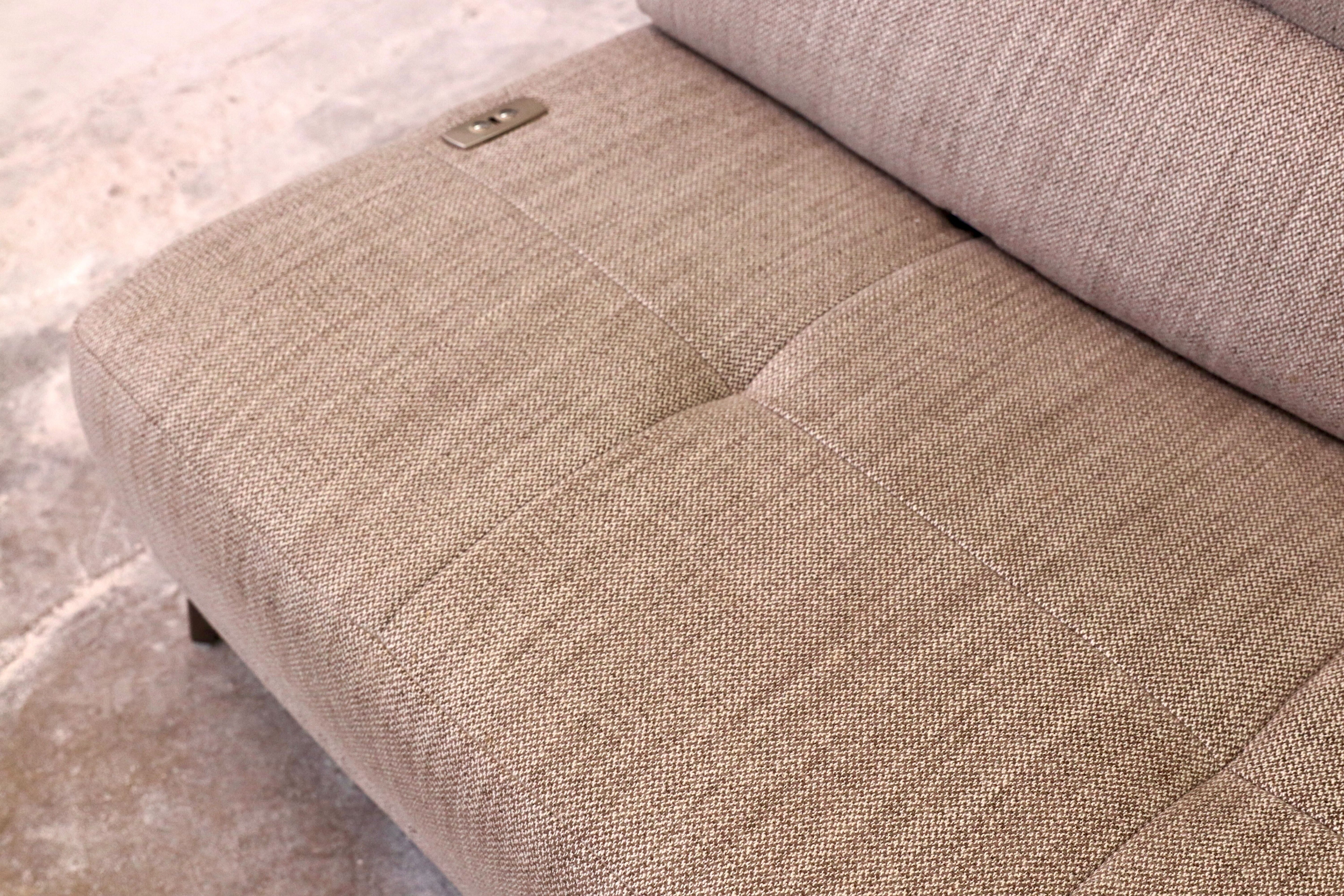 GMHK446○Domicil / ドミシール DM-0360 2人掛けソファ ラブソファ 電動ソファ ドイツ 最高級 IDC大塚家具 ファブリック 美品