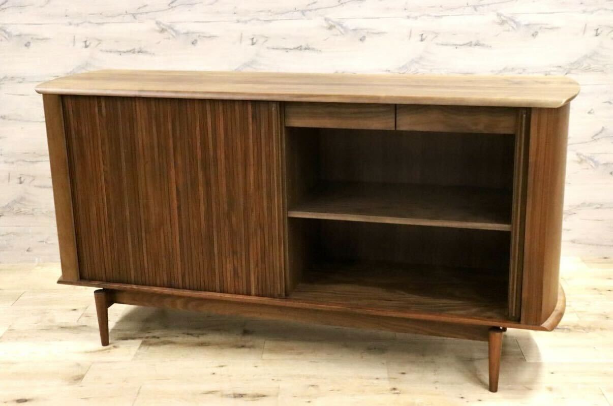 GMIS449A○飛騨産業 / HIDA キツツキ SEOTO-EX キャビネット サイドボード リビングボード ウォールナット 定価約47万 モデルルーム展示品