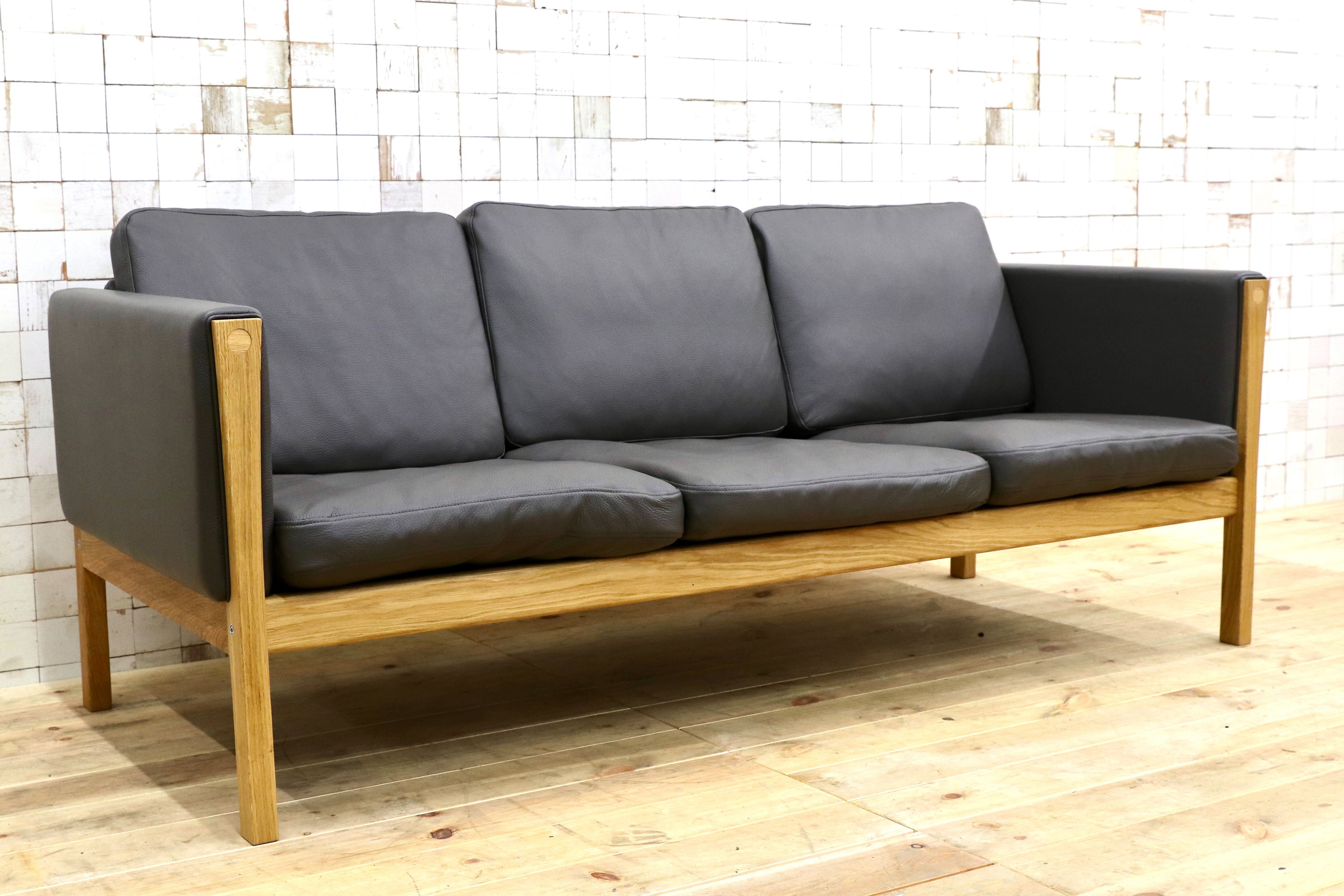 GMIO4○Carl Hansen & Sn / カールハンセンアンドサン CH163 | Sofa 3人掛けソファ 本革 オーク ハンス J. ウェグナー 約141万 未使用品