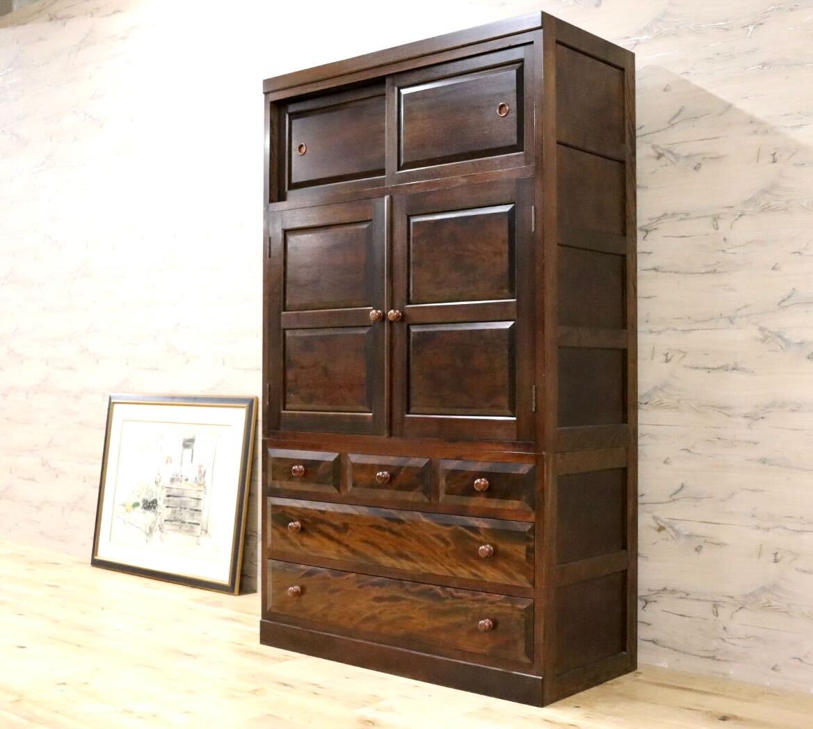 GMGH284○松本民芸家具 D型 和箪笥 整理箪笥 整理タンス 和家具  