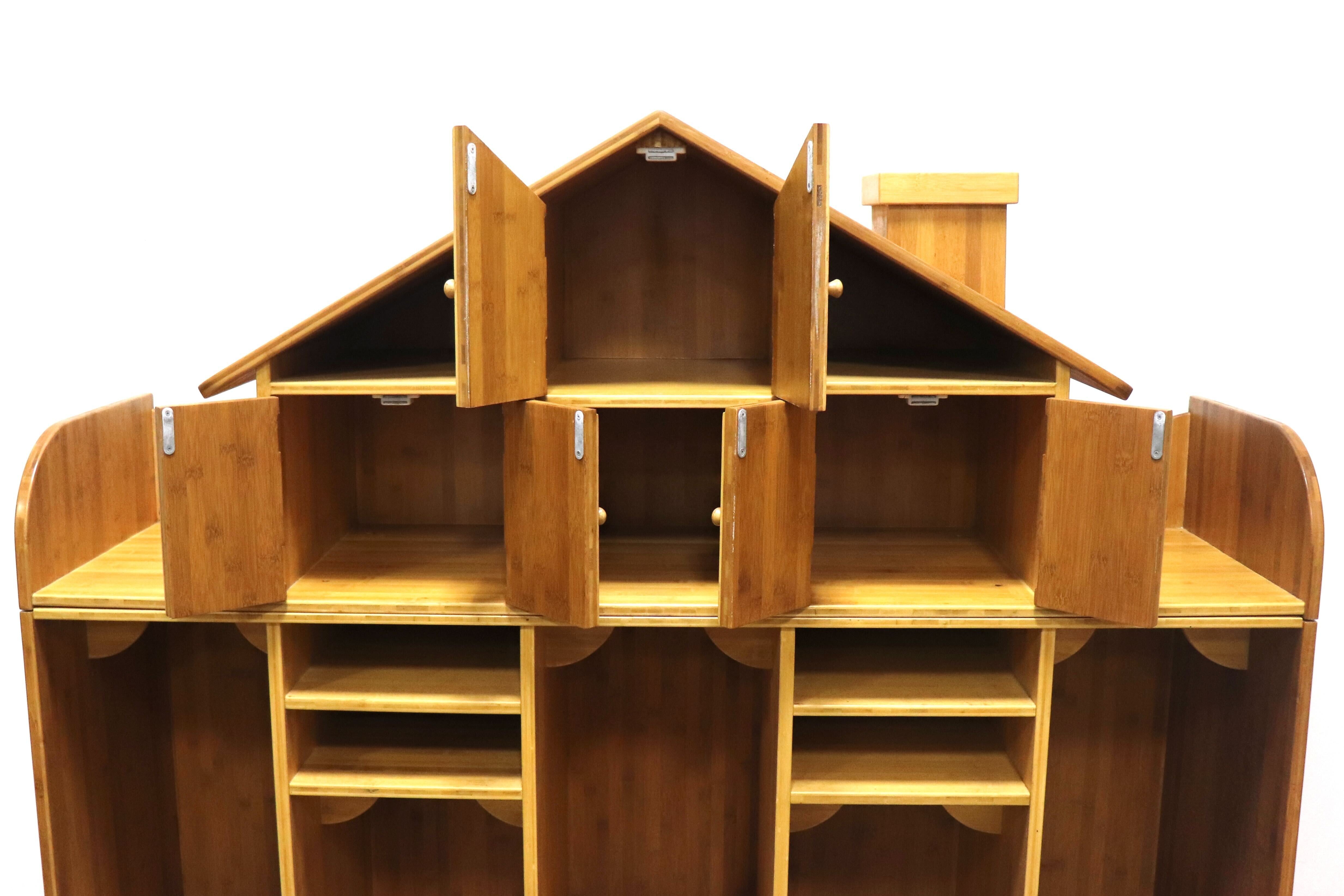 GMHH174○TAKE FURNITURE / 竹ファニチャー Locker House ロッカーハウス 森のおうち 収納棚 飾り棚 無垢材 定価約27万 展示品