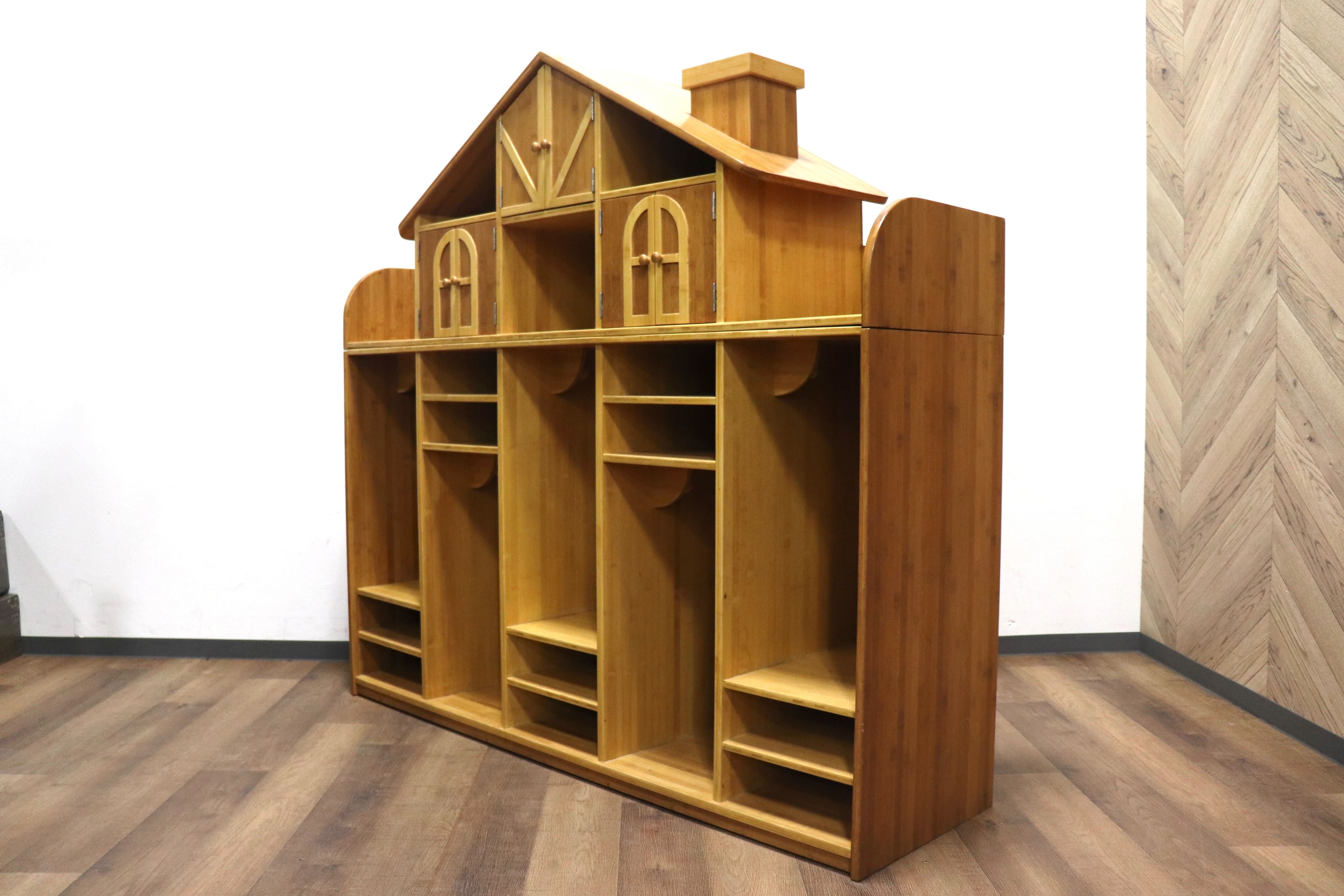 GMHH174○TAKE FURNITURE / 竹ファニチャー Locker House ロッカーハウス 森のおうち 収納棚 飾り棚 無垢材 定価約27万 展示品
