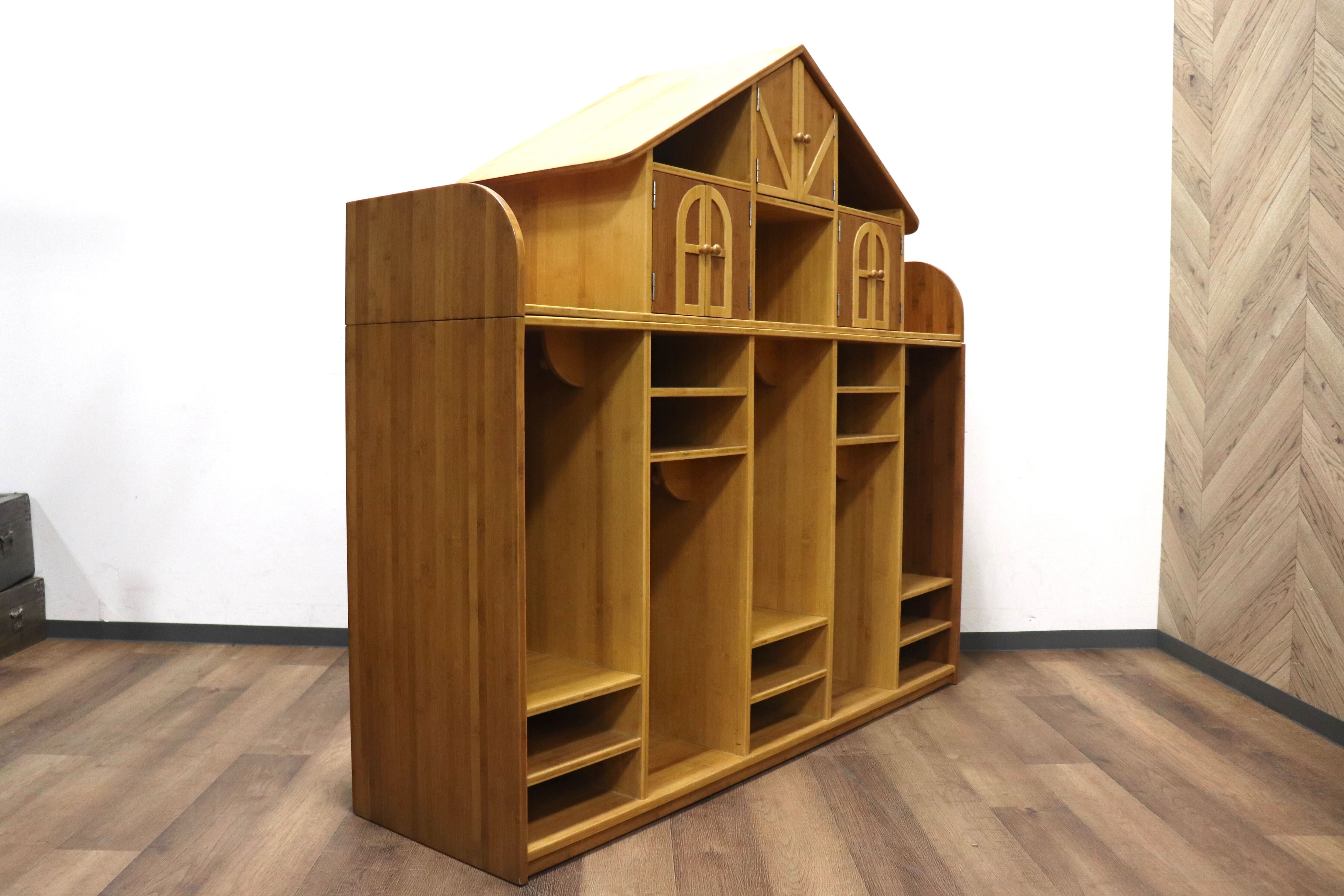 GMHH174○TAKE FURNITURE / 竹ファニチャー Locker House ロッカーハウス 森のおうち 収納棚 飾り棚 無垢材 定価約27万 展示品