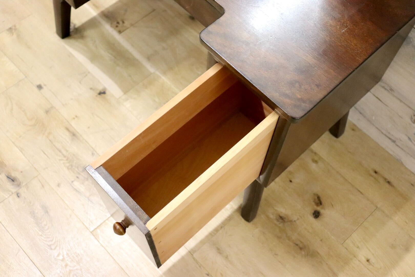 GMGH284○松本民芸家具 角型一面鏡 鏡台 ドレッサー 化粧台 昭和レトロ 和家具 和室 古民家 和モダン アンティーク 定価約28万