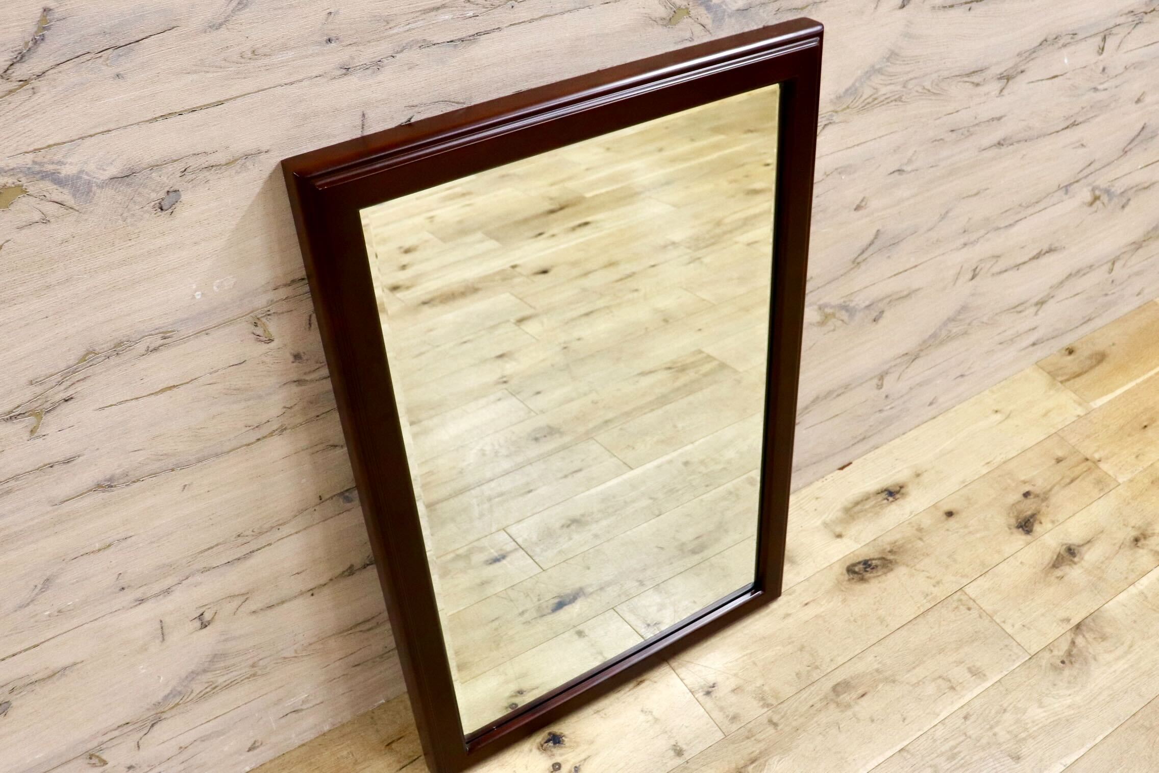 GMIK603○壁掛けミラー ウォールミラー 鏡 インテリア クラシック調 木製 モダン