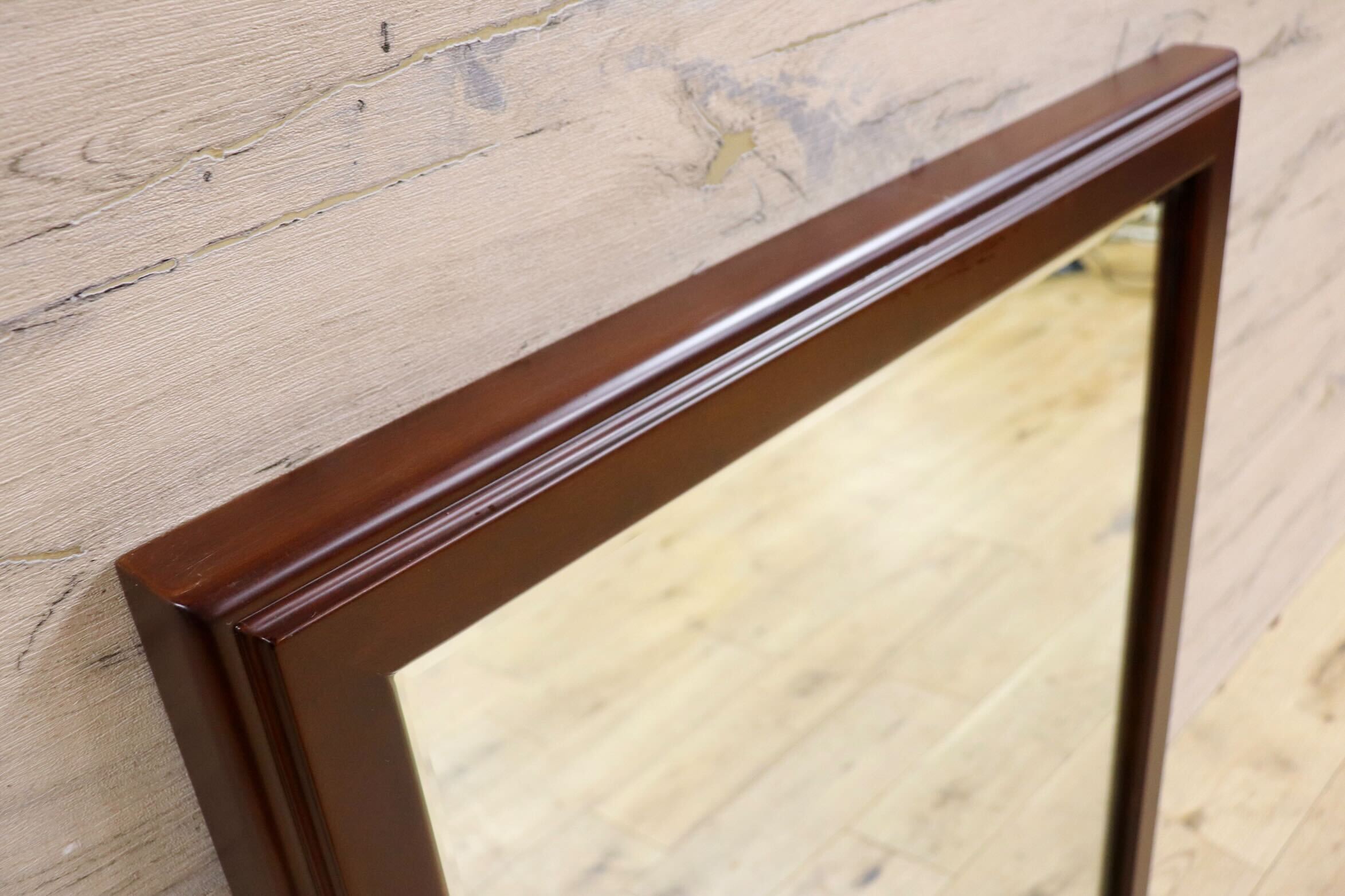 GMIK603○壁掛けミラー ウォールミラー 鏡 インテリア クラシック調 木製 モダン