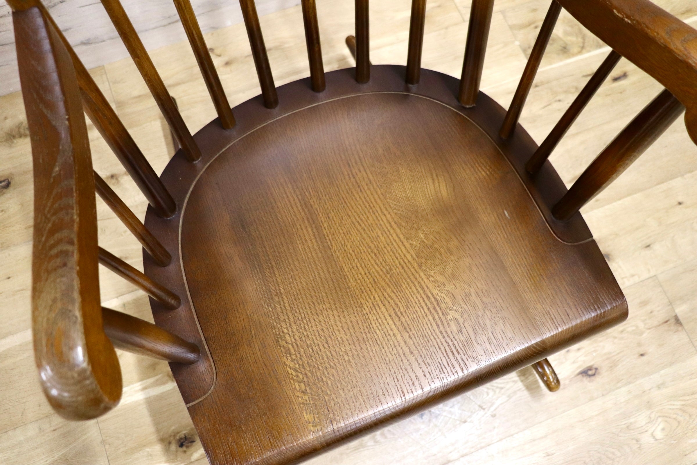 GMJS113A○飛騨産業 / HIDA キツツキ 穂高 ロッキングチェア 揺り椅子 楢材 アンティーク レトロ チェア 古民家 ノスタルジック