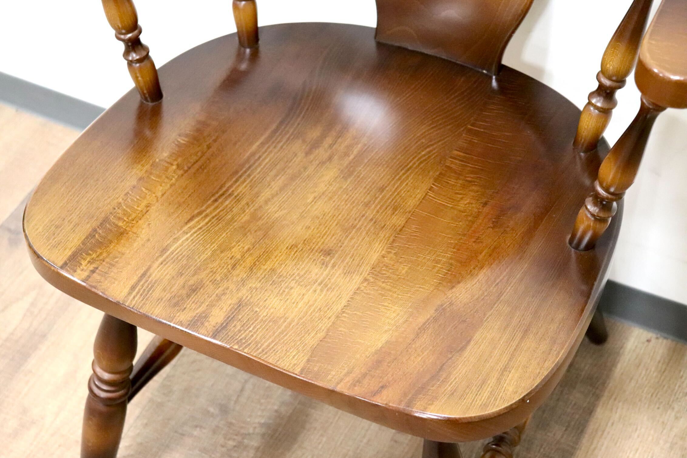 GMHK10A○飛騨産業 / HIDA キツツキ 穂高 アームチェア ダイニングチェア ウィンザーチェア 椅子 ブナ材 レトロ 飛騨家具