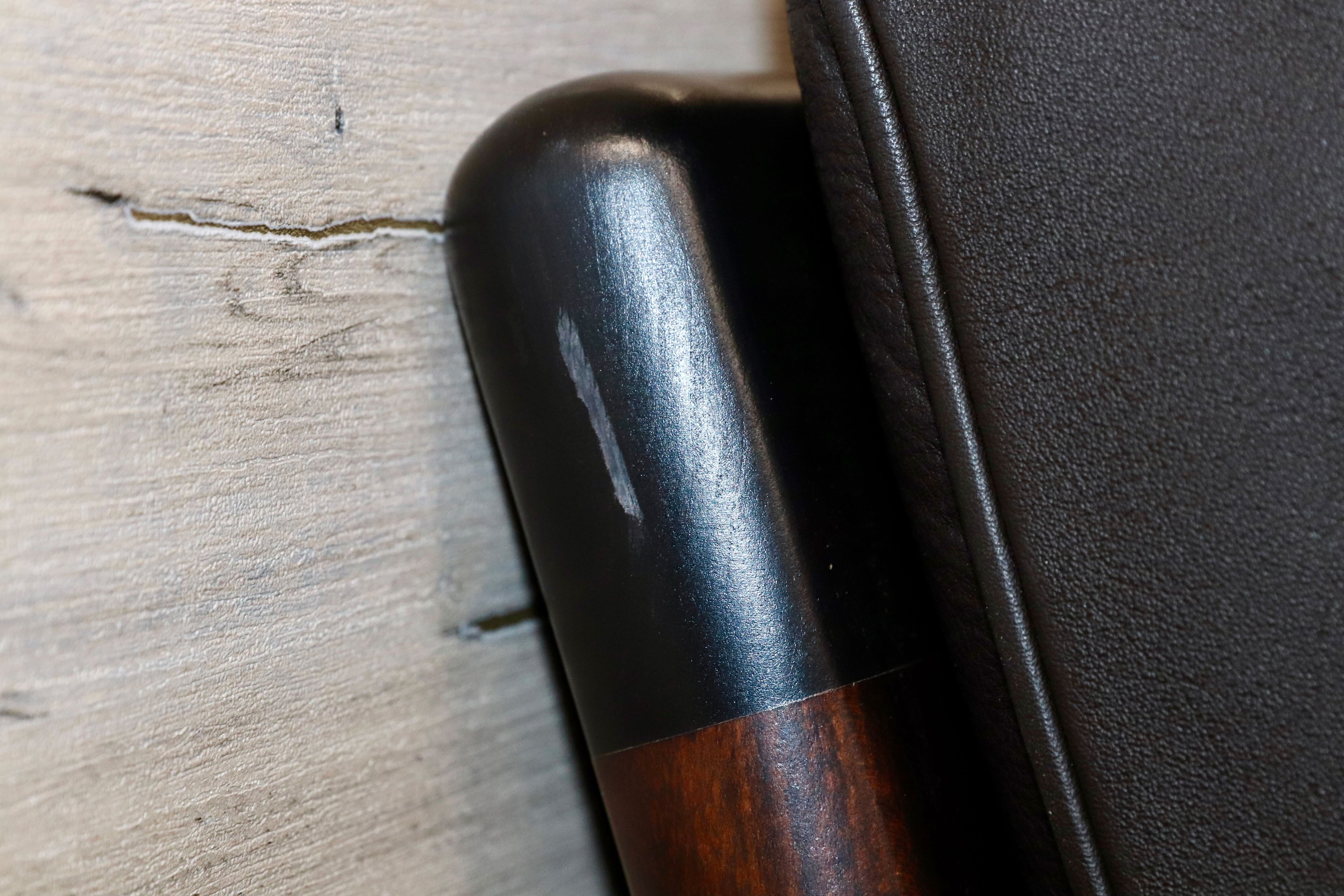 GMGK517A○Dyrlund / デューロン 1人掛けソファ シングルソファ 椅子 北欧 デンマーク ローズウッド 本革 希少 ヴィンテージ 約40万