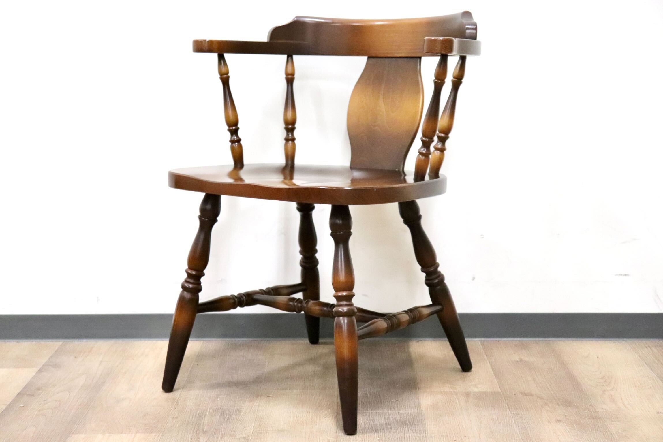 GMHK10A○飛騨産業 / HIDA キツツキ 穂高 アームチェア ダイニングチェア ウィンザーチェア 椅子 ブナ材 レトロ 飛騨家具