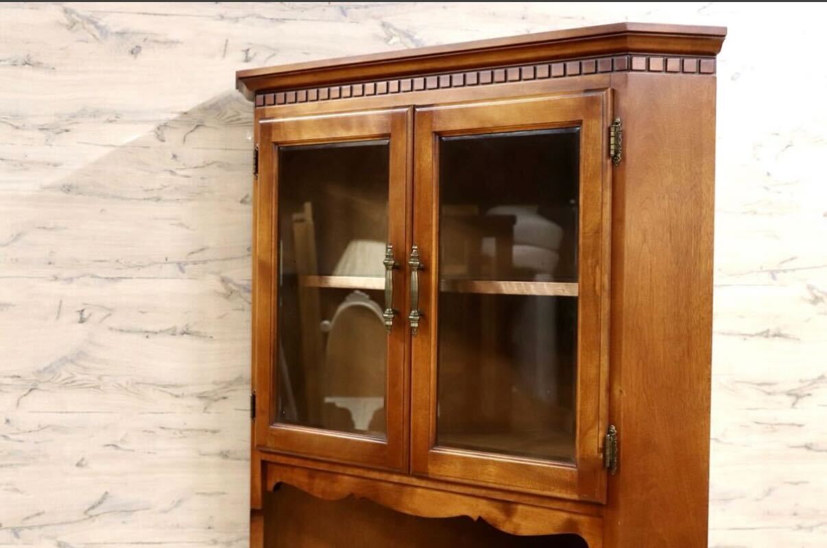 GMIS417○横浜ダニエル / Daniel コーナーキャビネット 飾り棚 シェルフ 棚 リビングボード 樺桜 ヴィンテージ