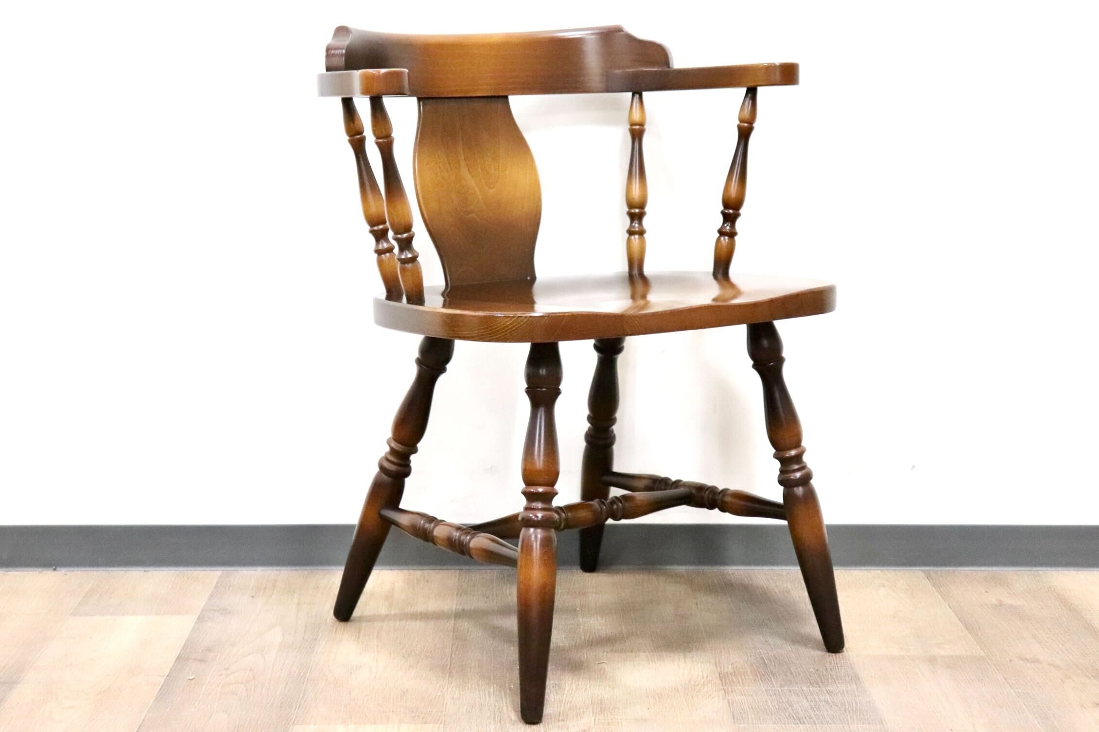 GMHK10A○飛騨産業 / HIDA キツツキ 穂高 アームチェア ダイニングチェア ウィンザーチェア 椅子 ブナ材 レトロ 飛騨家具