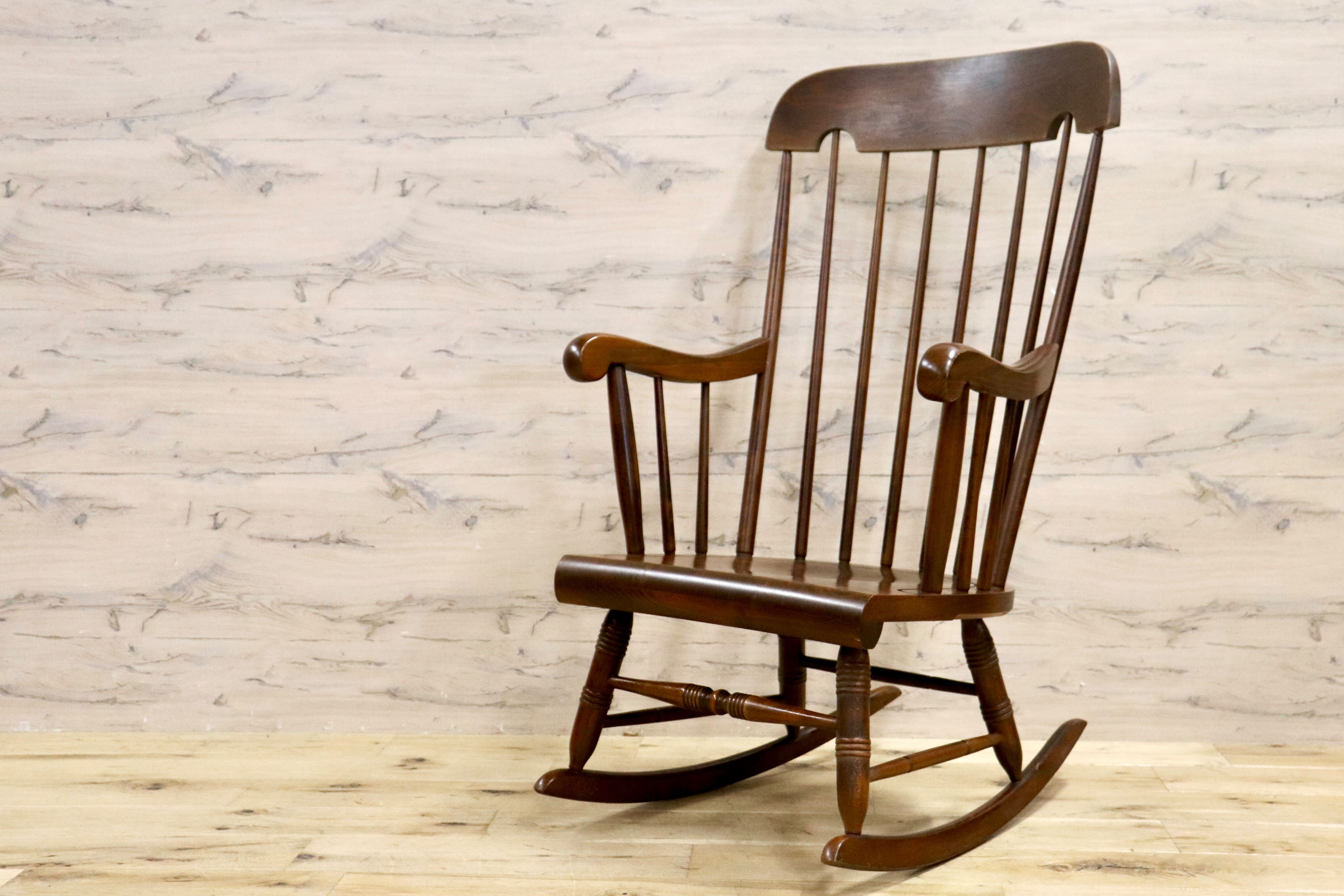 GMHS389○飛騨産業 / HIDA キツツキ 穂高 ロッキングチェア 揺り椅子 カントリー 古民家 レトロ ヴィンテージ アンティーク 木製