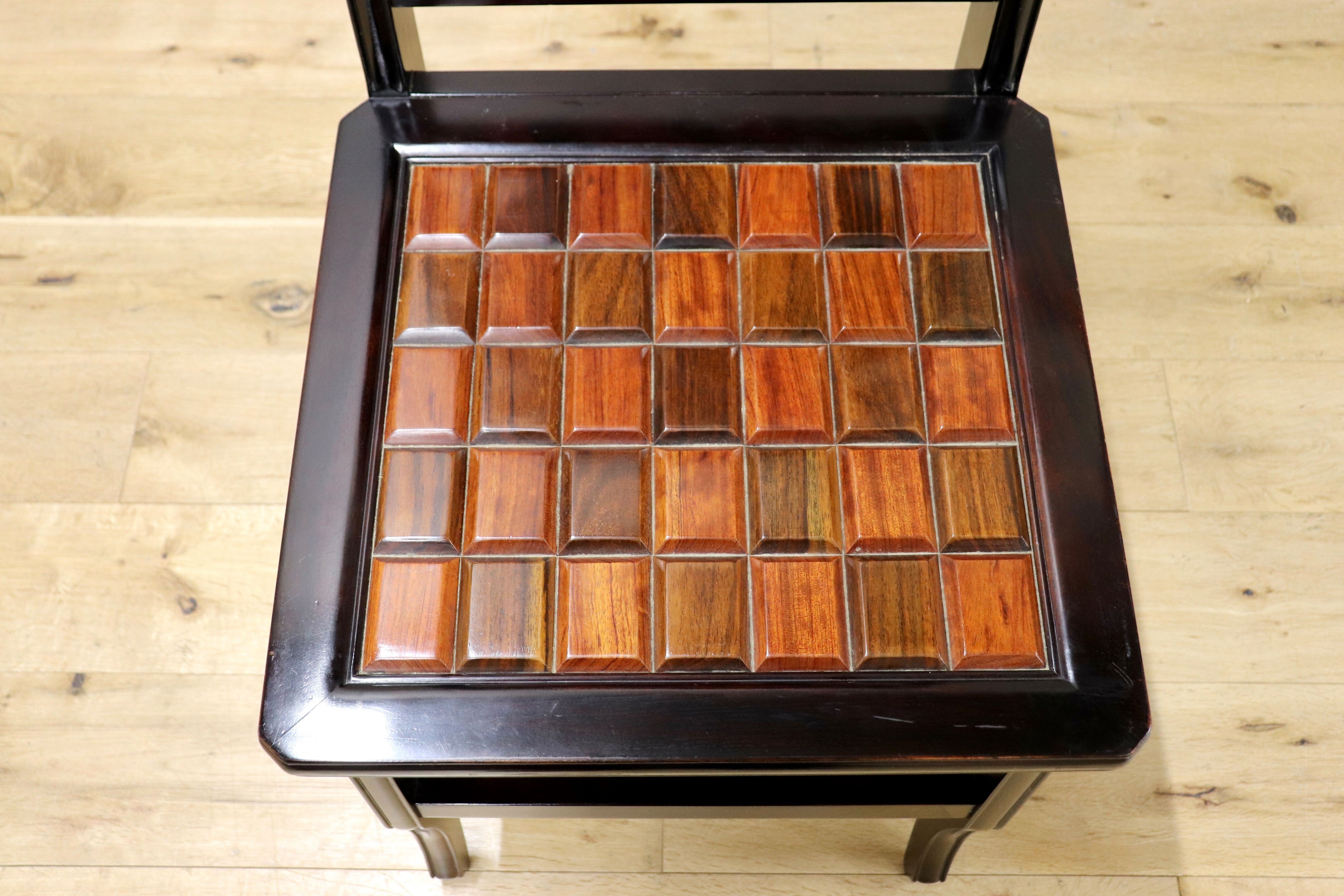 GMIK830C○最高級 中国美術 ダイニングチェア 椅子 チェア 唐木 和モダン アンティーク 綿密細工 稀少