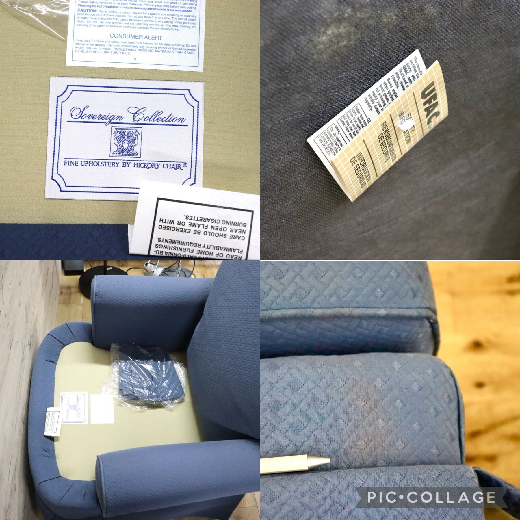 GMGF141○HICKORY CHAIR / ヒッコリーチェア 1人掛けソファ シングルソファ ファブリック IDC大塚家具 約35万 ショールーム展示品