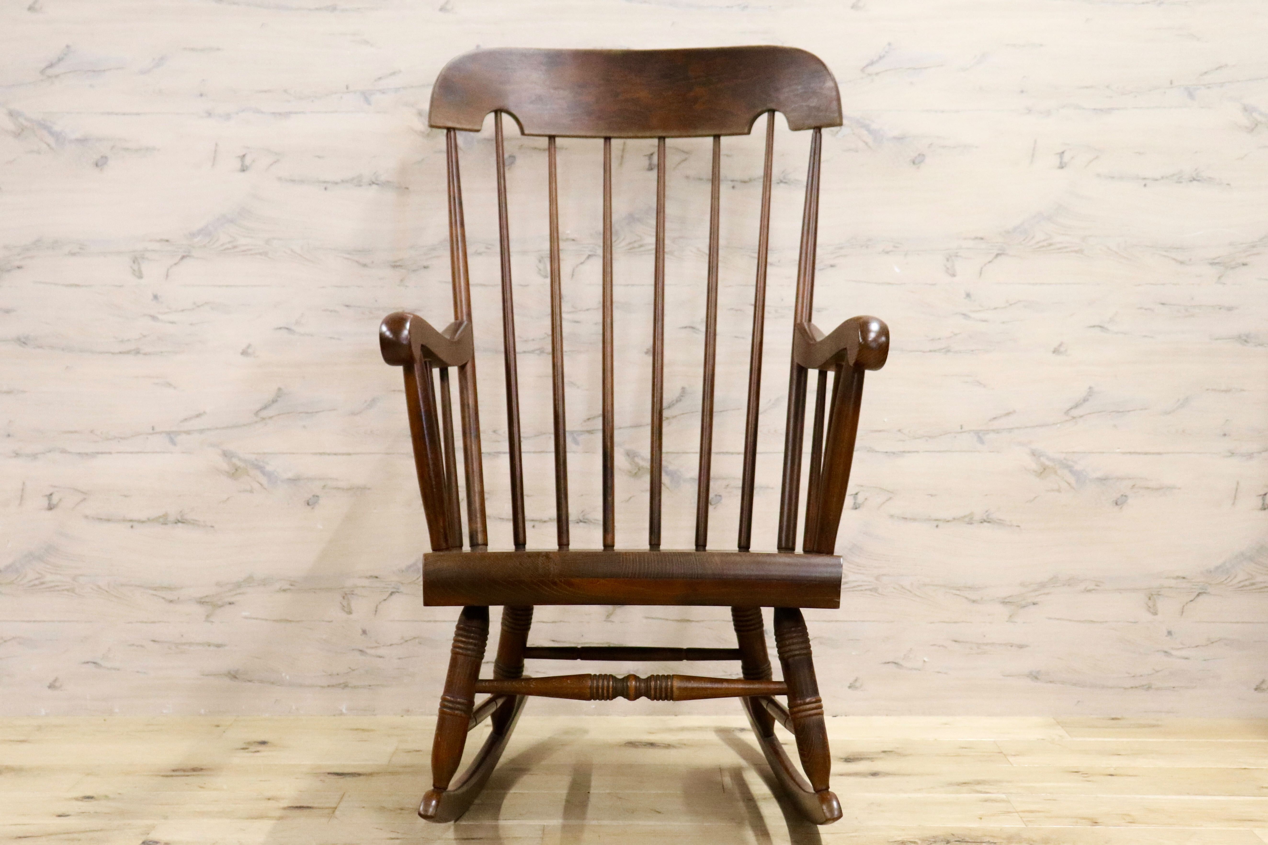 GMHS389○飛騨産業 / HIDA キツツキ 穂高 ロッキングチェア 揺り椅子 カントリー 古民家 レトロ ヴィンテージ アンティーク 木製