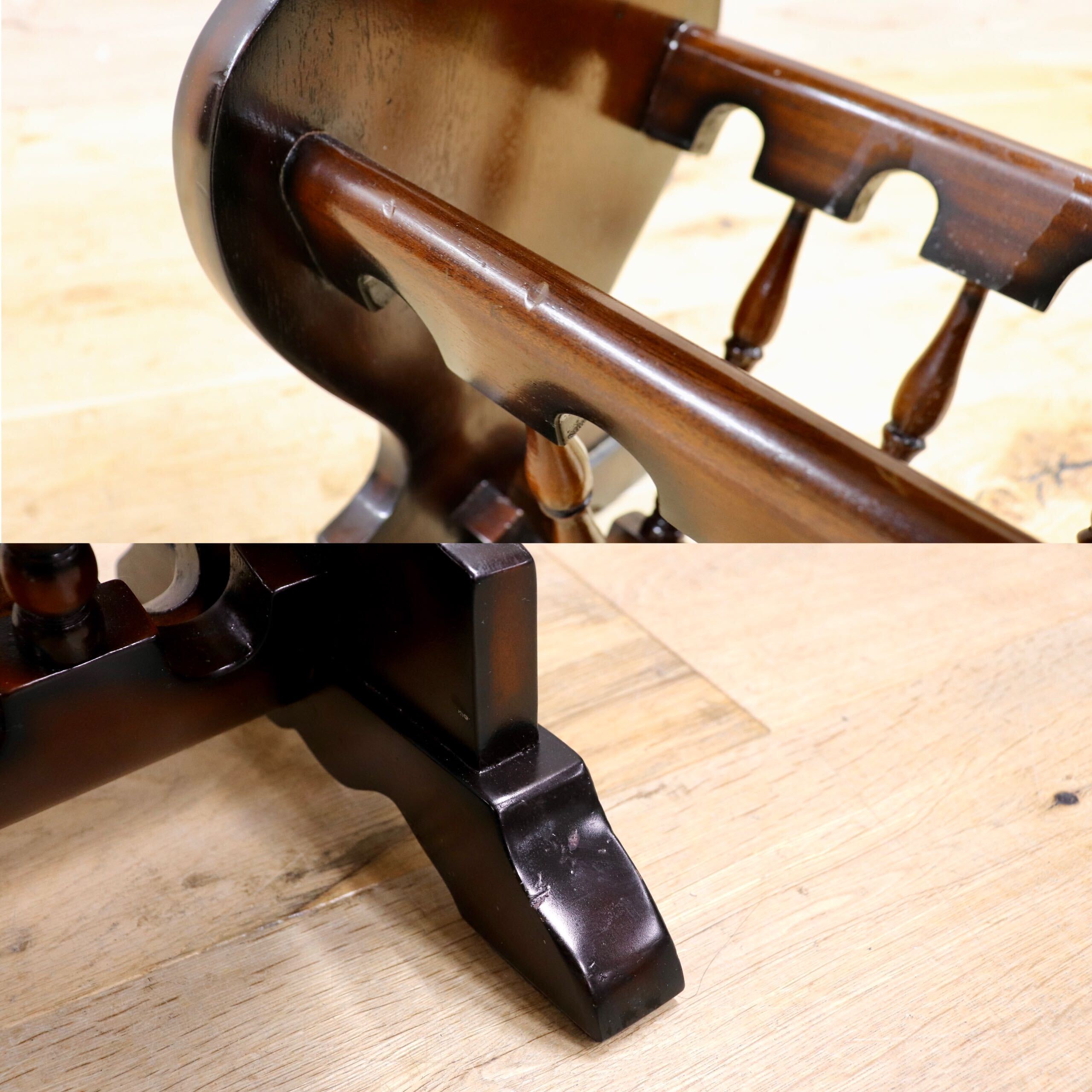 GMIK753F○クラシック マガジンラック サイドテーブル ヴィンテージ アンティーク調 ヨーロピアン 木製