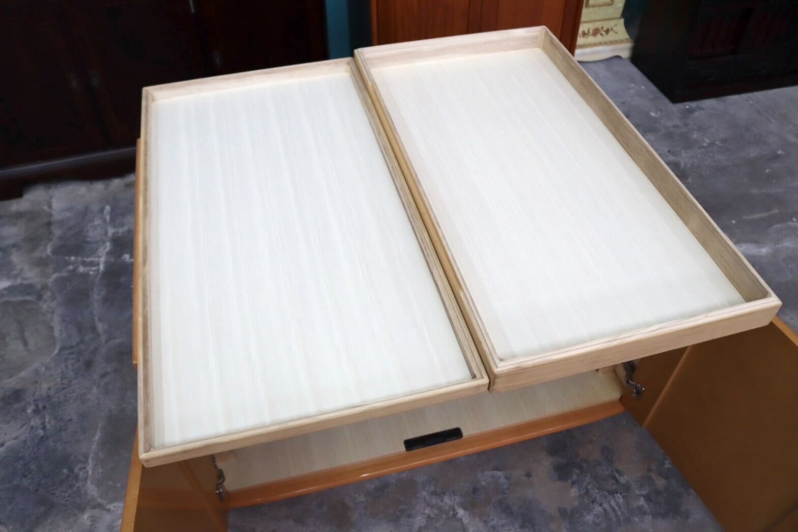 GMIK365C○松岡家具 シャンドール 最高級 和タンス バーズアイメープル 府中家具 桐 IDC大塚家具