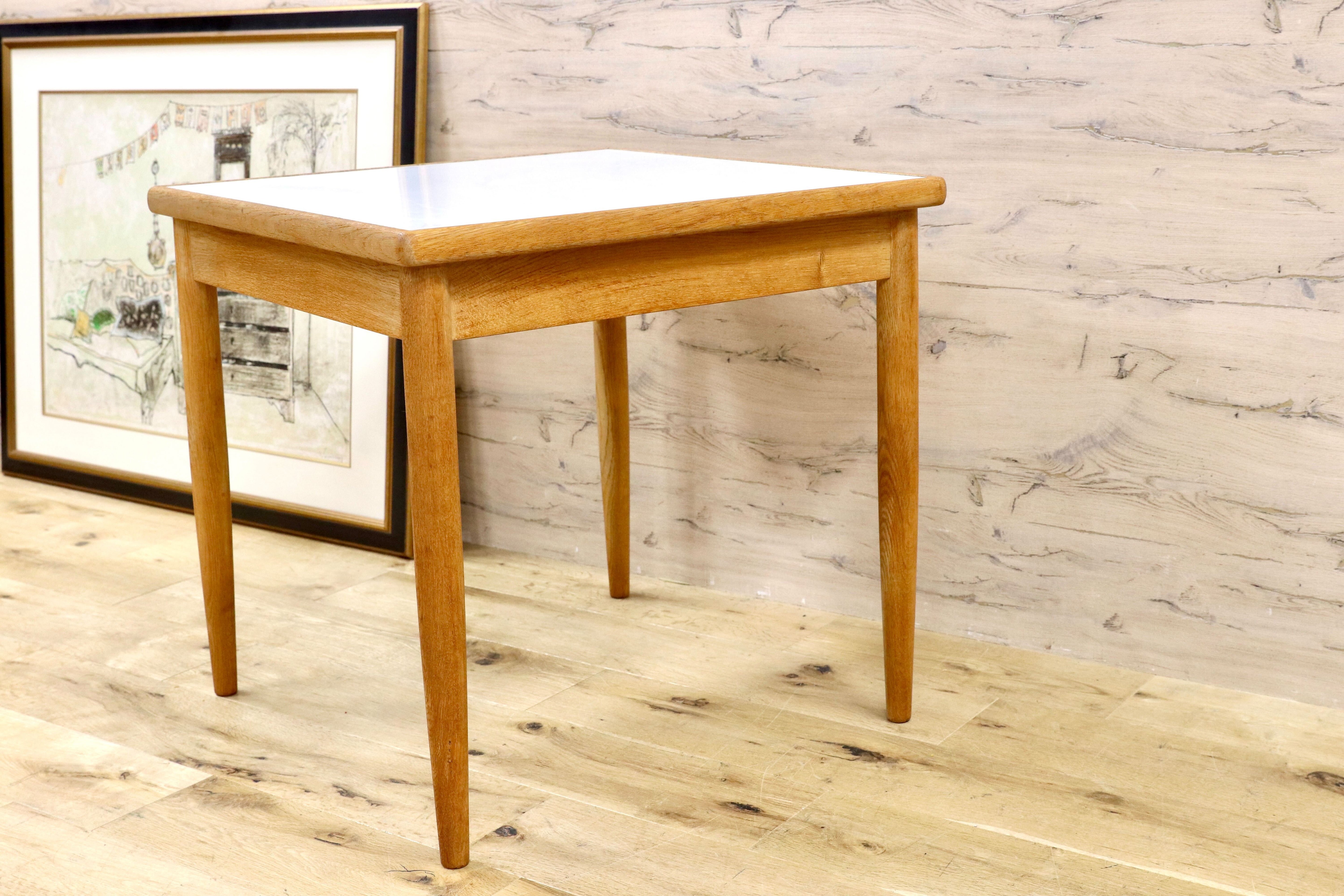 GMGK533C○オールドカリモク karimoku サイドテーブル コーヒーテーブル 花台 飾り台 コンソールテーブル オーク材 ヴィンテージ