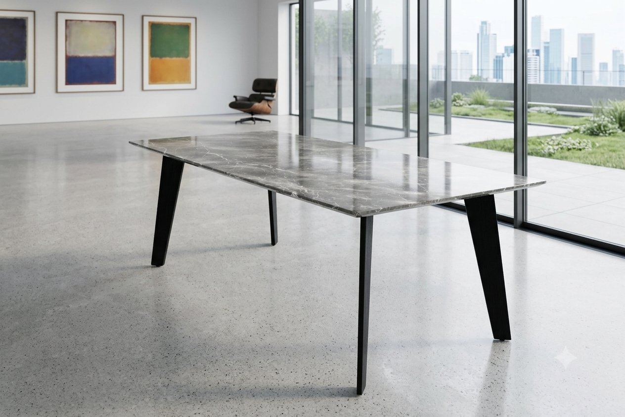 GMJK295◯Poliform / ポリフォーム HOWARD ハワード ダイニングテーブル Jean-Marie Massaud 天然大理石 イタリアモダン 約350万 展示品