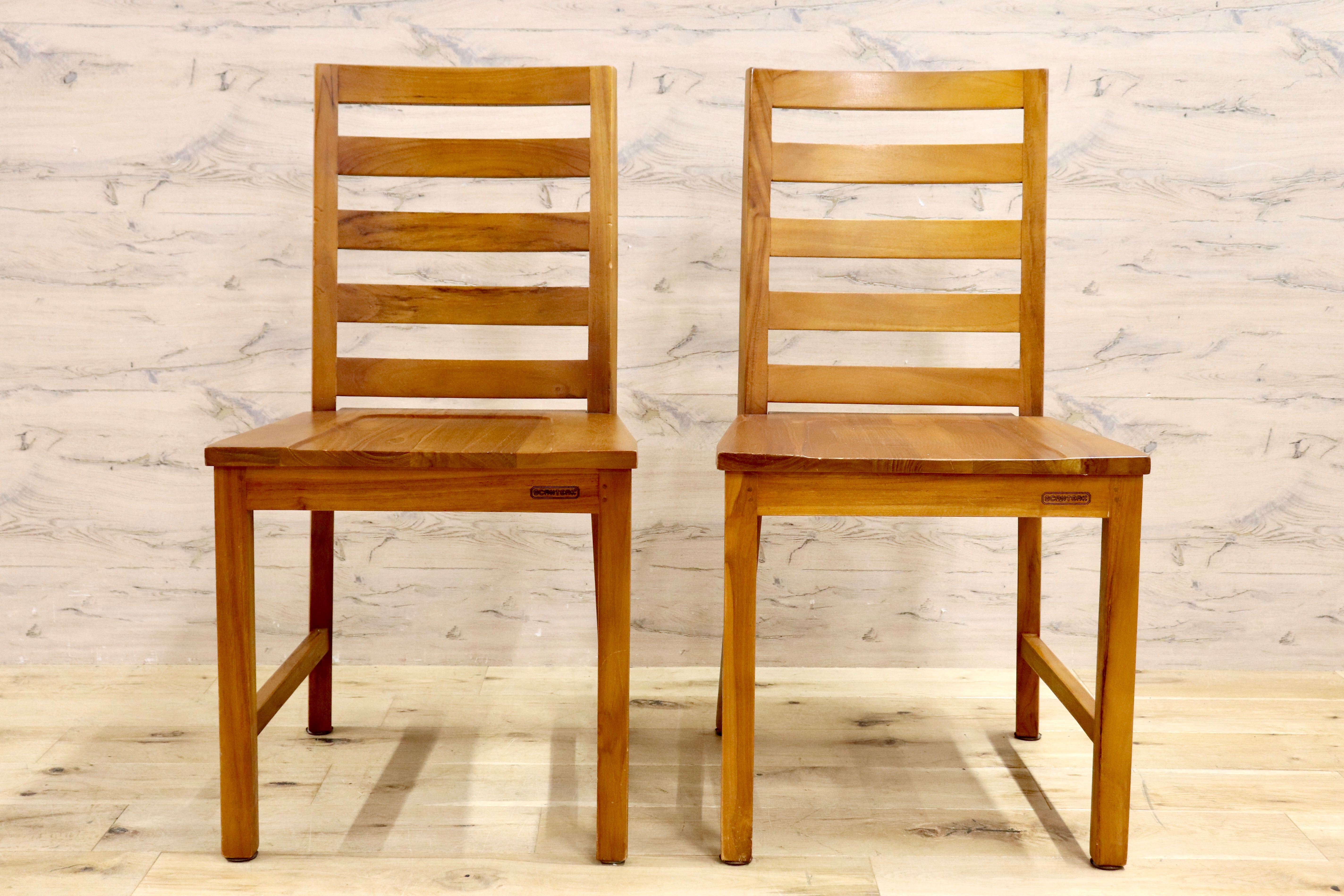 GMIS16B○SCANTEAK / スキャンティーク ダイニングチェア 2脚セット 食卓椅子 チーク無垢材 北欧スタイル シンプル ナチュラル モダン