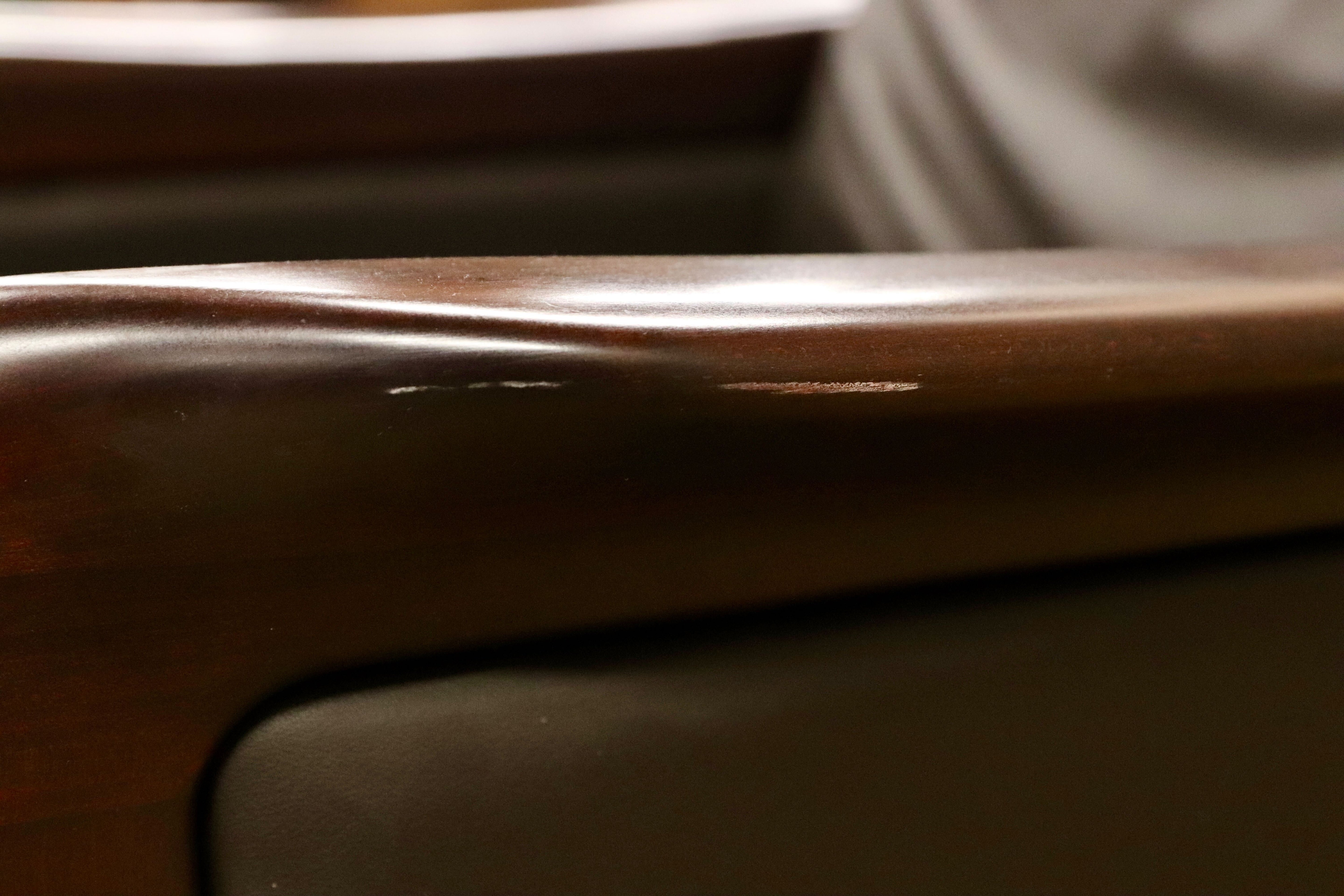 GMGK517C○Dyrlund / デューロン 1人掛けソファ シングルソファ 椅子 北欧 デンマーク ローズウッド 本革 希少 ヴィンテージ 約40万