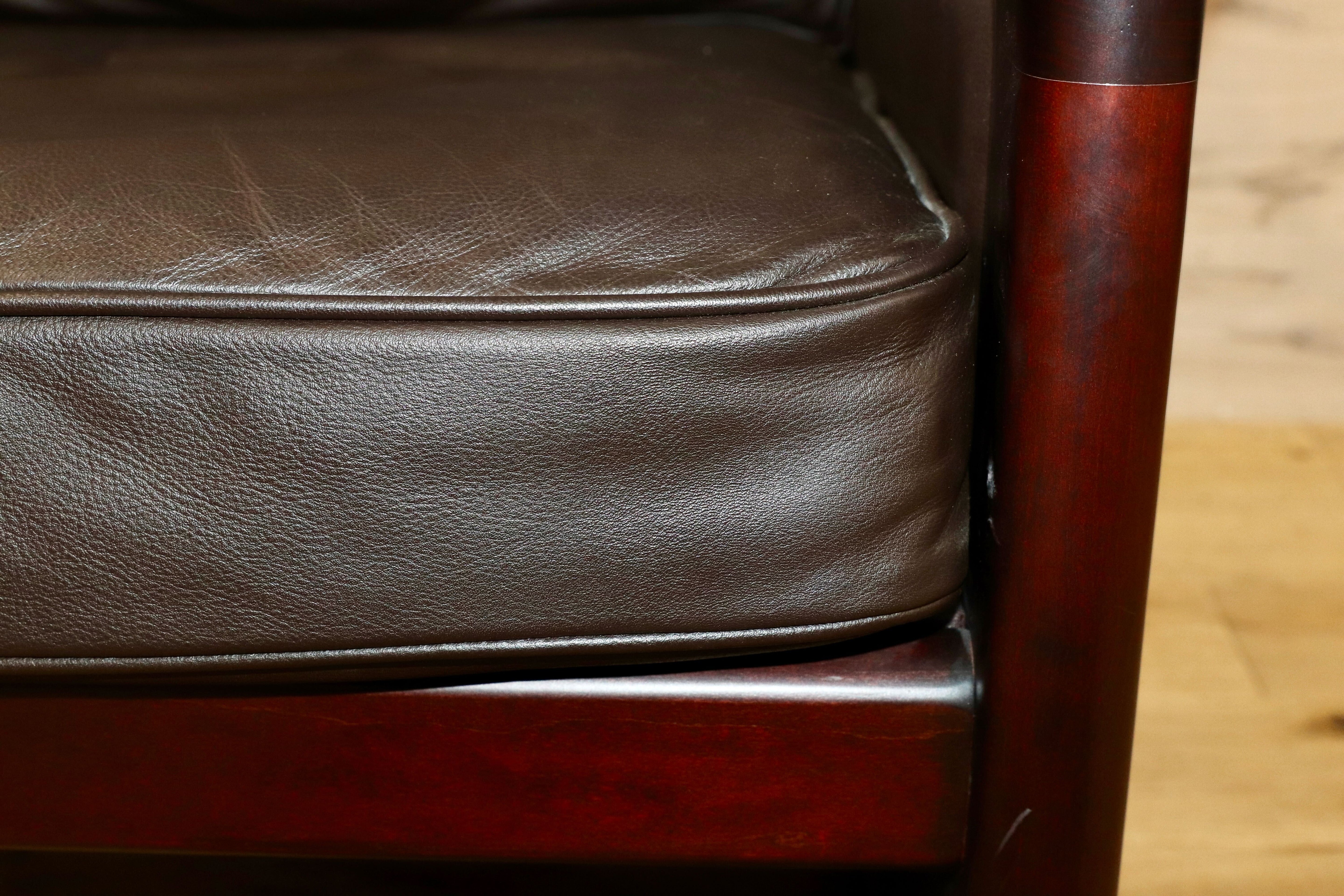 GMGK517C○Dyrlund / デューロン 1人掛けソファ シングルソファ 椅子 北欧 デンマーク ローズウッド 本革 希少 ヴィンテージ 約40万