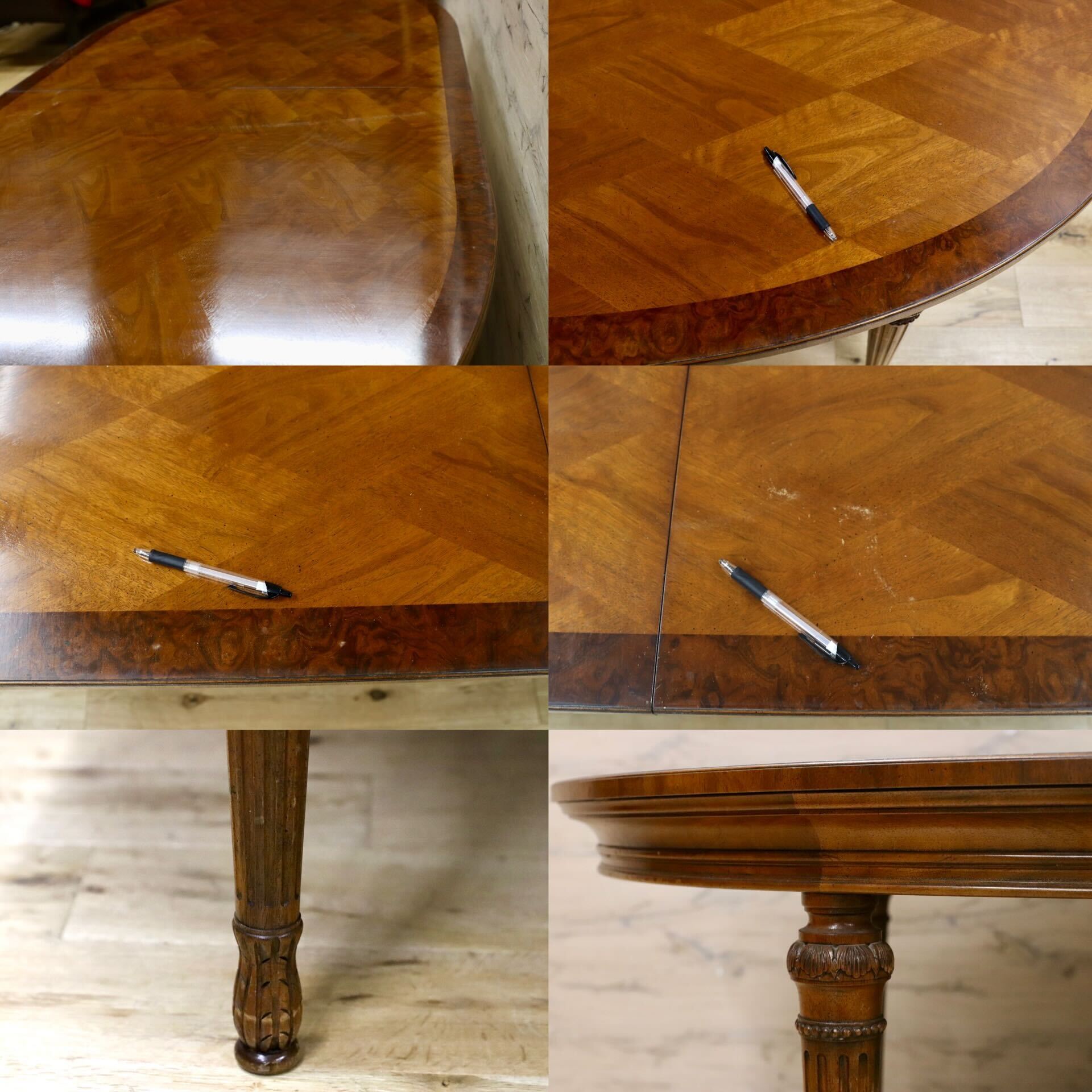 GMHK831○DREXEL HERITAGE / ドレクセルヘリテイジ 特大 エクステンション ダイニングテーブル 食卓テーブル クラシック 稀少 ※発送不可