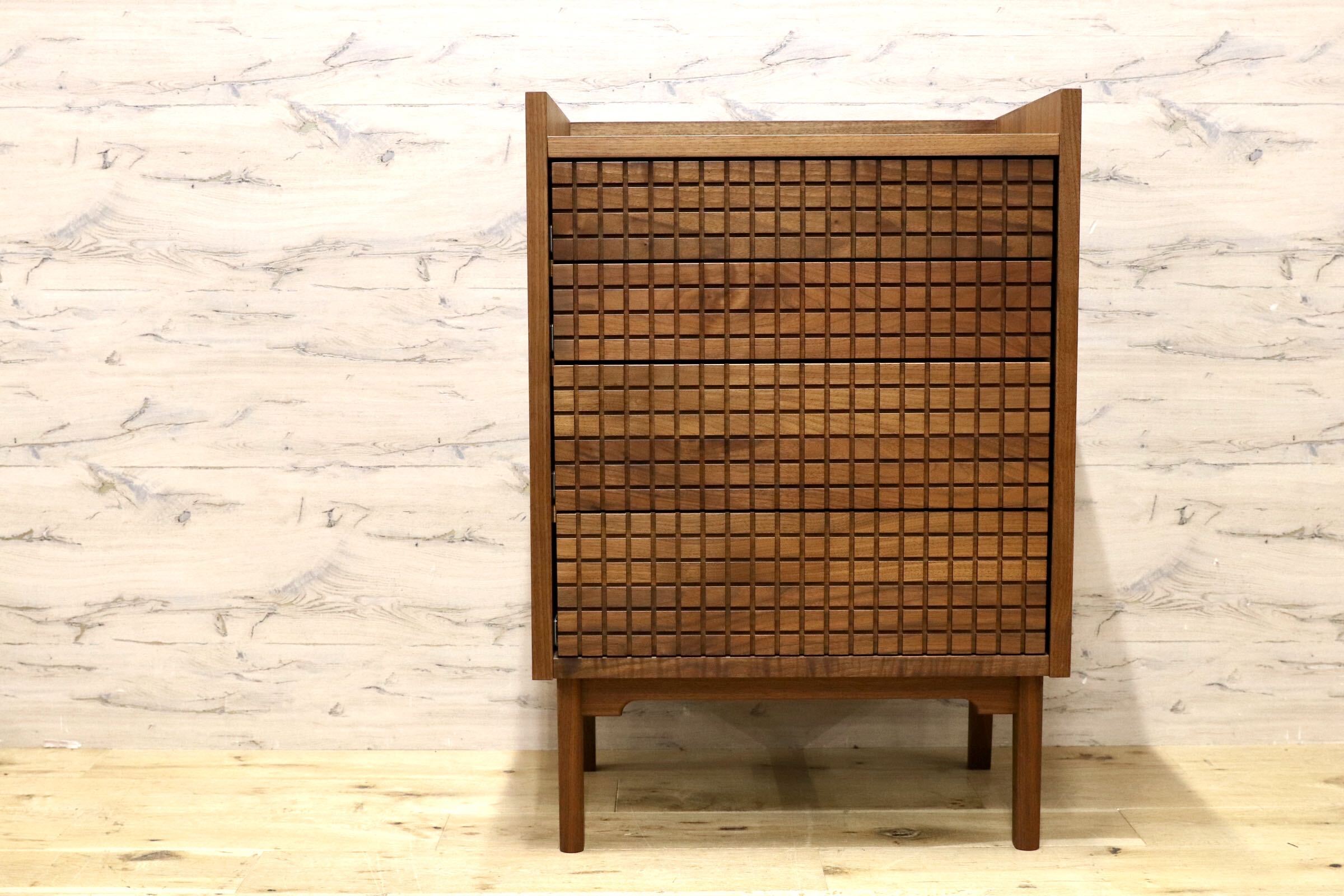 GMJH324○LEGNATEC / レグナテック CLASSE Grand グラン 65ドロワー ウォールナット チェスト キャビネット 国産家具 定価約18.15万 展示品