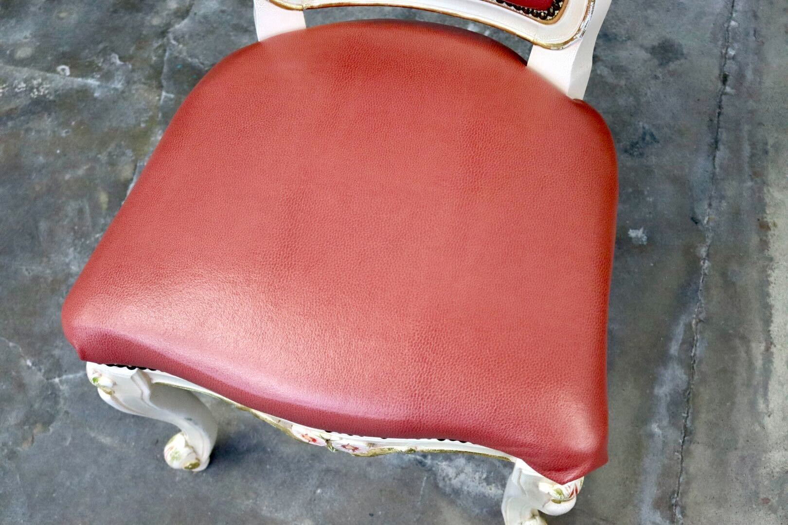 GMIS421B○ダイニングチェア アームレスチェア 椅子 木製 ドレッサー 猫脚 ヨーロピアン ロココ アンティーク調