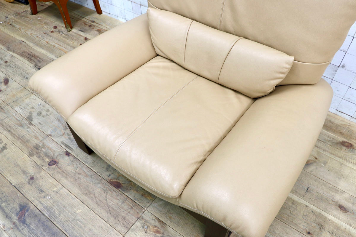 GMJK428A◯アサヒ / ASAHI シーガル 1人掛けソファ シングルソファ 本革 モダン ラグジュアリー 定価約21万