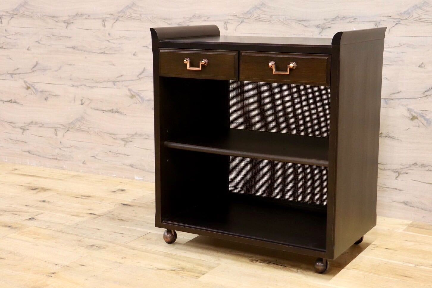 GMIS412○maruni / マルニ 地中海 ワゴン キャスター付き サイドキャビネット 引出し収納 クラシック アンティーク ヴィンテージ