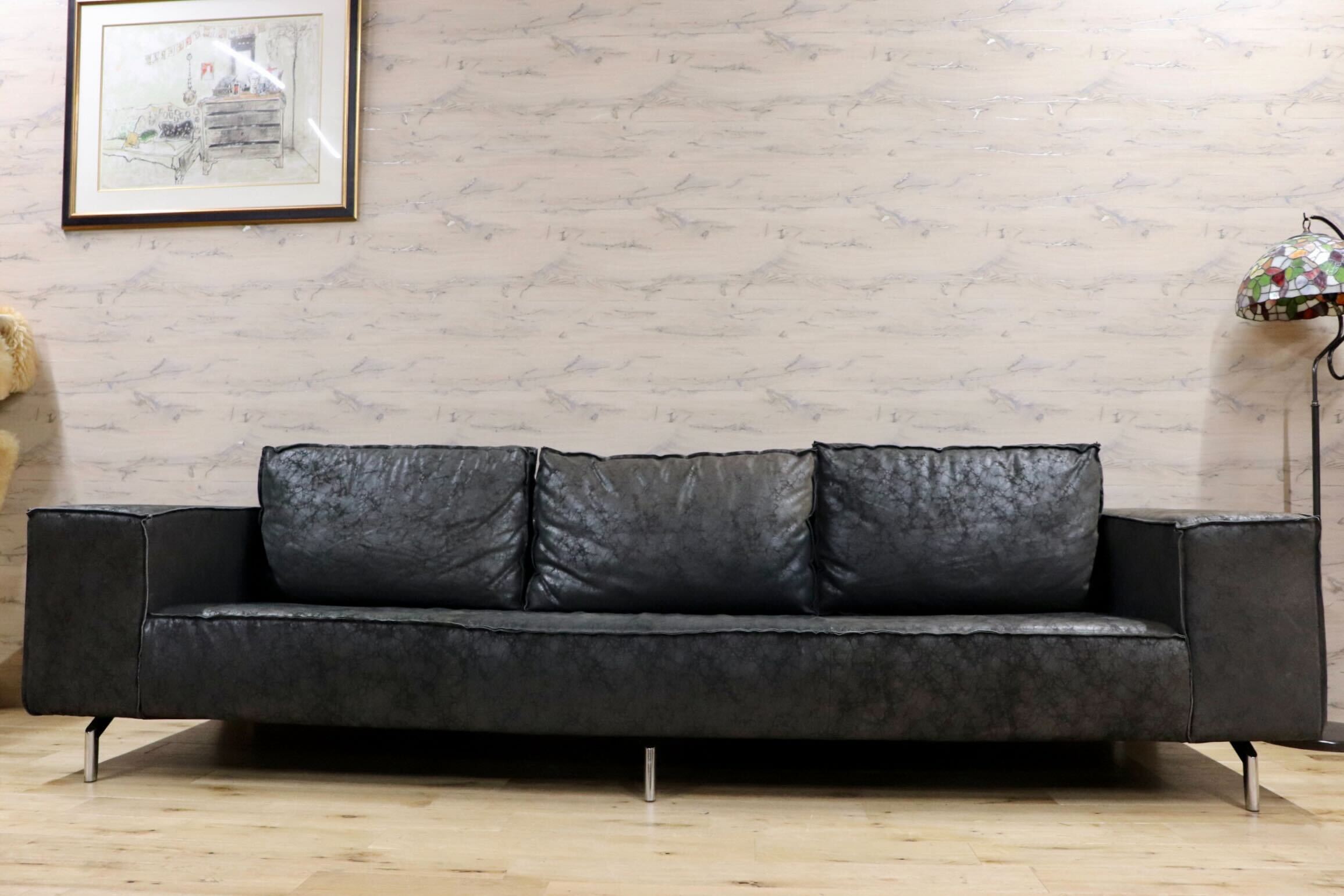 GMHH278○PTMD collection 3人掛けソファ トリプルソファ 長椅子 フロアソファ 特殊素材 合皮 オランダ 最高級 定価約250万※発送不可