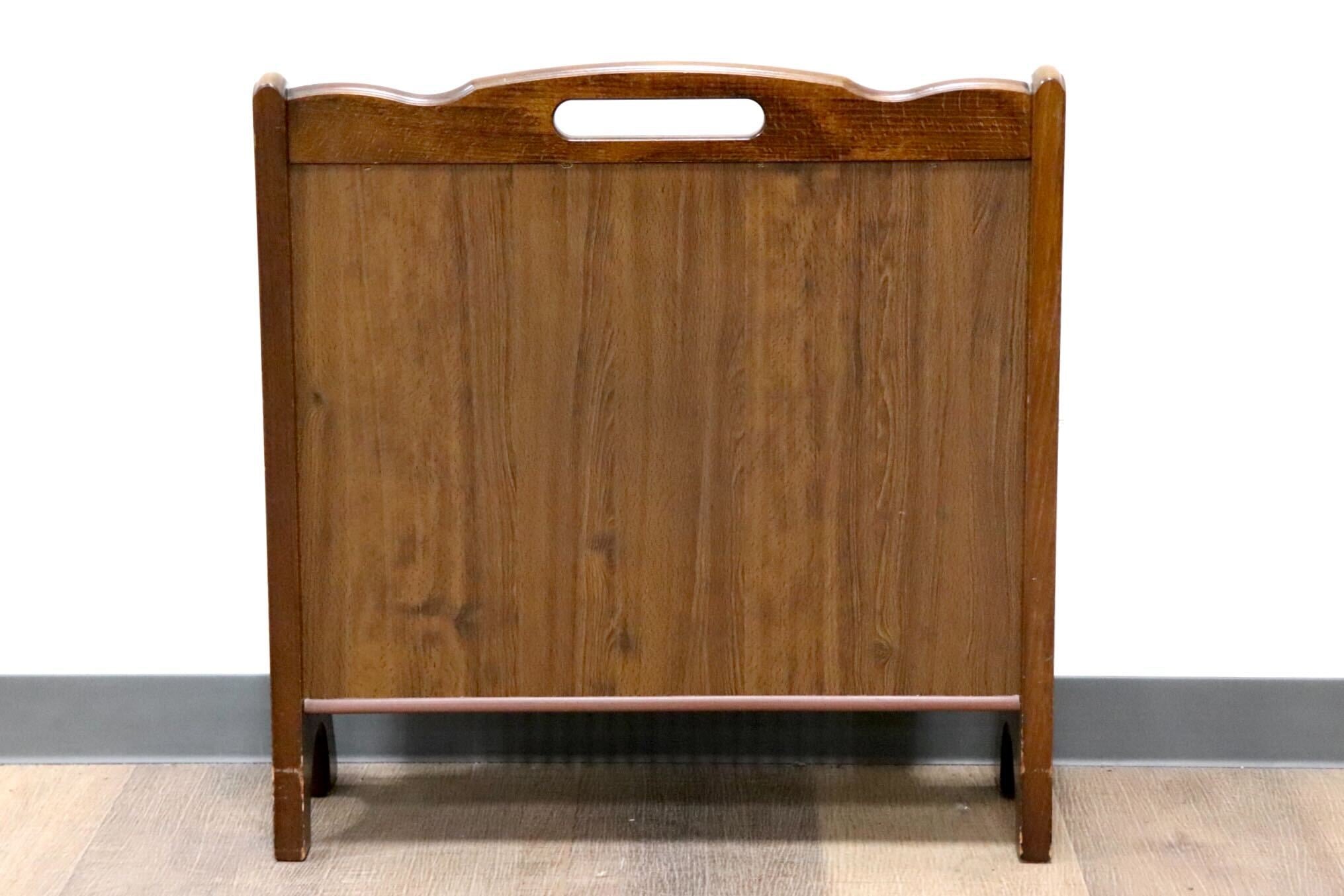 GMHK26○karimoku / カリモク コロニアル マガジンラック スリッパラック 雑誌入れ 収納 木製 ラタン