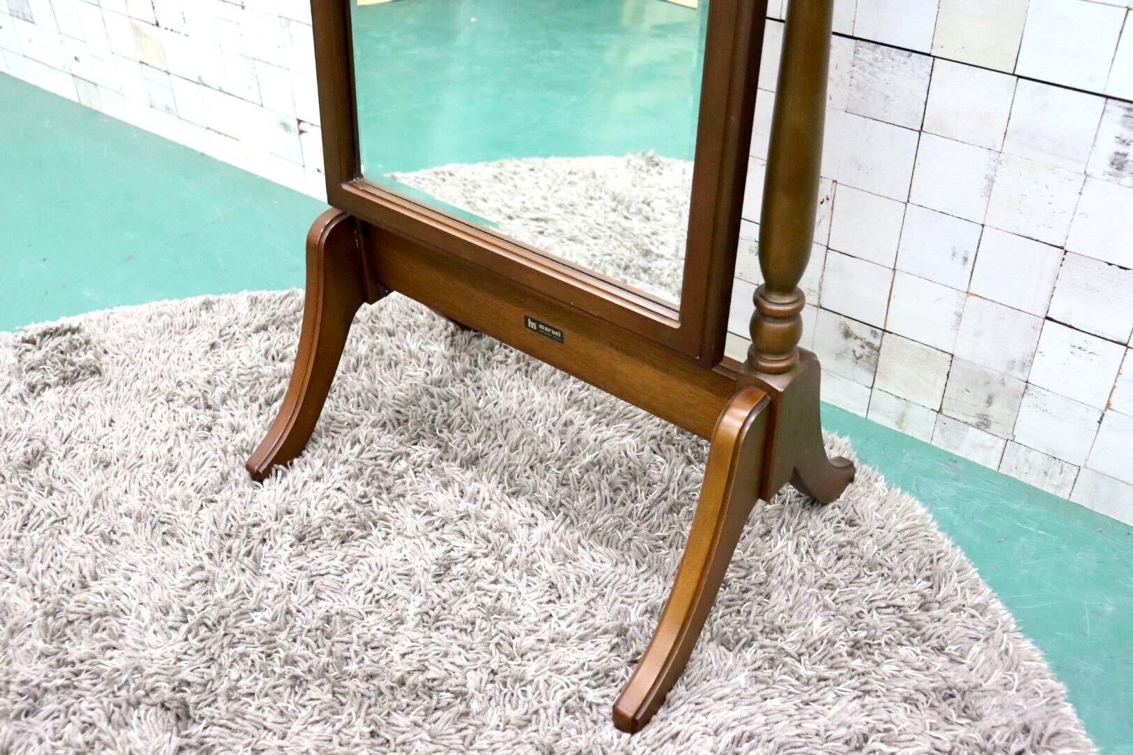 GMGS136○maruni / マルニ 地中海 スタンドミラー 全身鏡 姿見 クラシック ディレクトワール様式 約10万