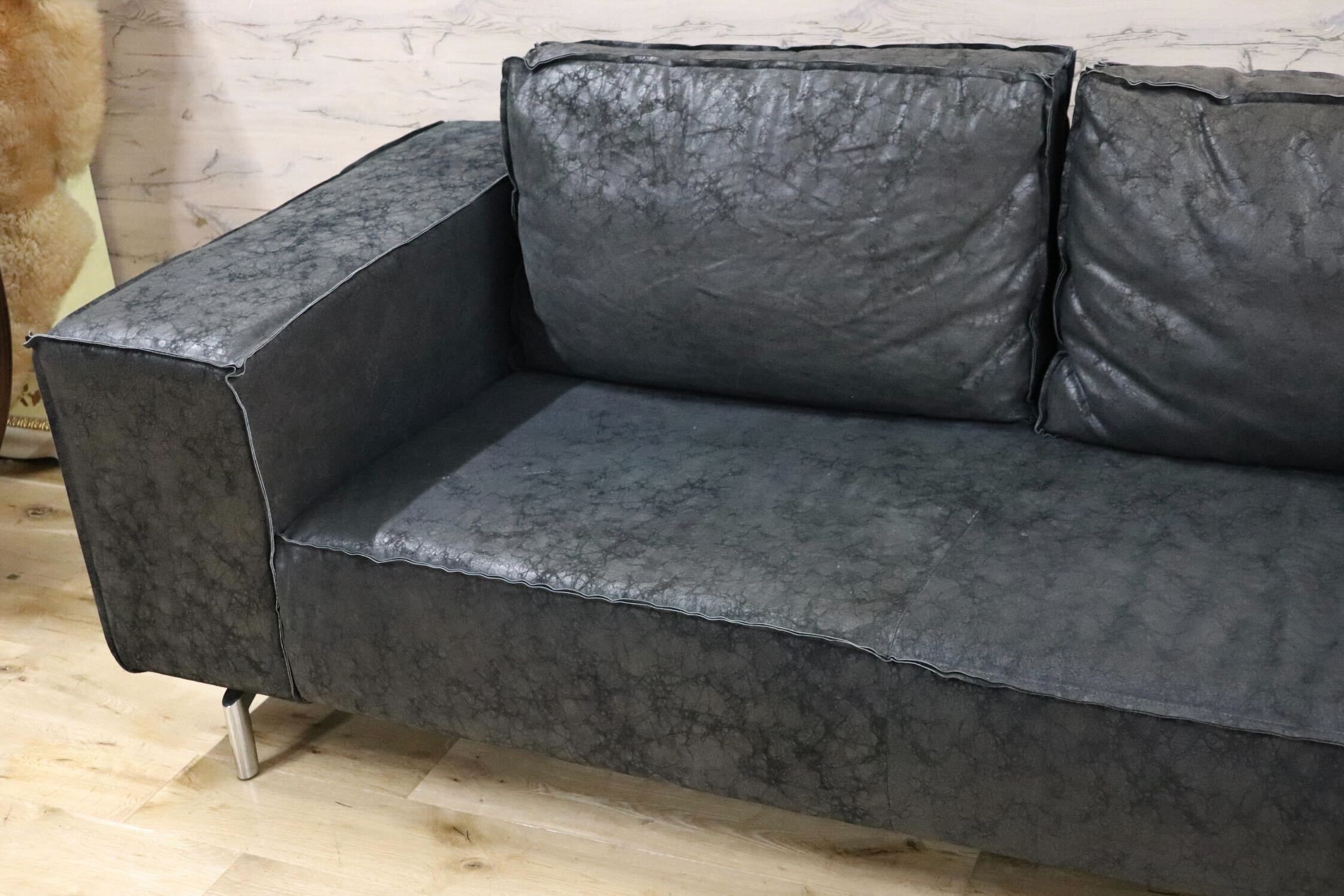 GMHH278○PTMD collection 3人掛けソファ トリプルソファ 長椅子 フロアソファ 特殊素材 合皮 オランダ 最高級 定価約250万※発送不可