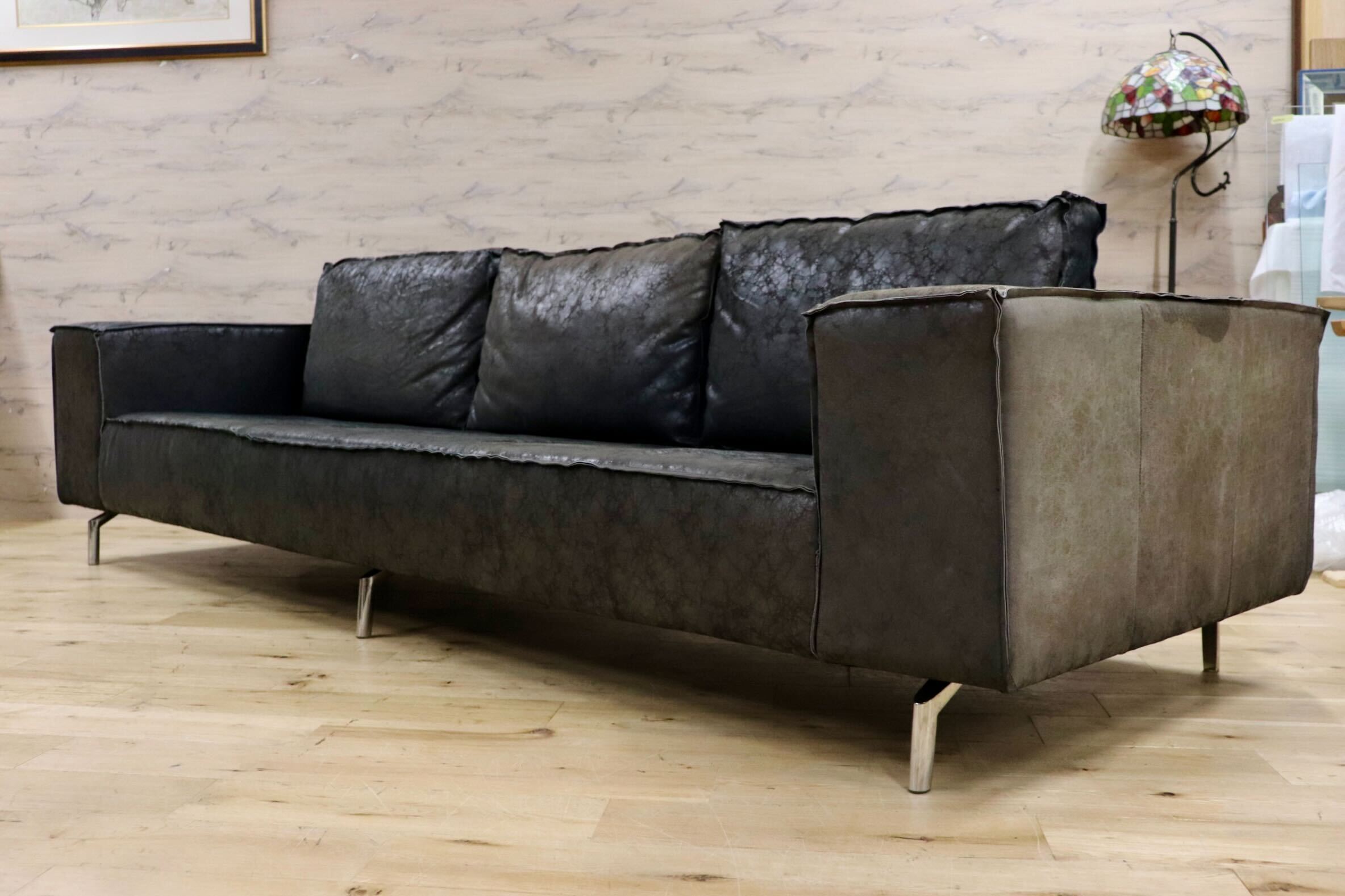 GMHH278○PTMD collection 3人掛けソファ トリプルソファ 長椅子 フロアソファ 特殊素材 合皮 オランダ 最高級 定価約250万※発送不可