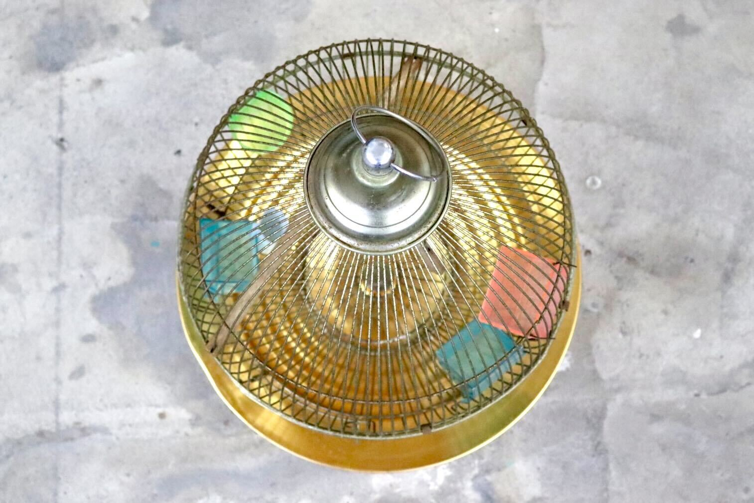 GMIH367B○KINSEN / キンセン 鳥かご 鳥籠 バードゲージ 鳥小屋 丸型 金属製 吊り下げ 昭和 レトロ ヴィンテージ