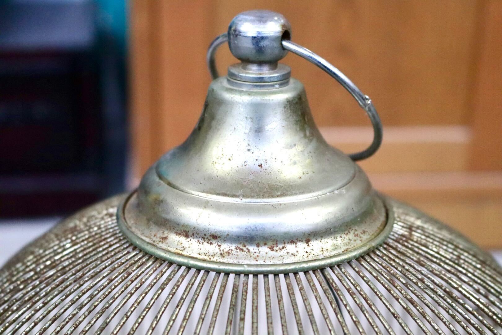 GMIH367B○KINSEN / キンセン 鳥かご 鳥籠 バードゲージ 鳥小屋 丸型 金属製 吊り下げ 昭和 レトロ ヴィンテージ