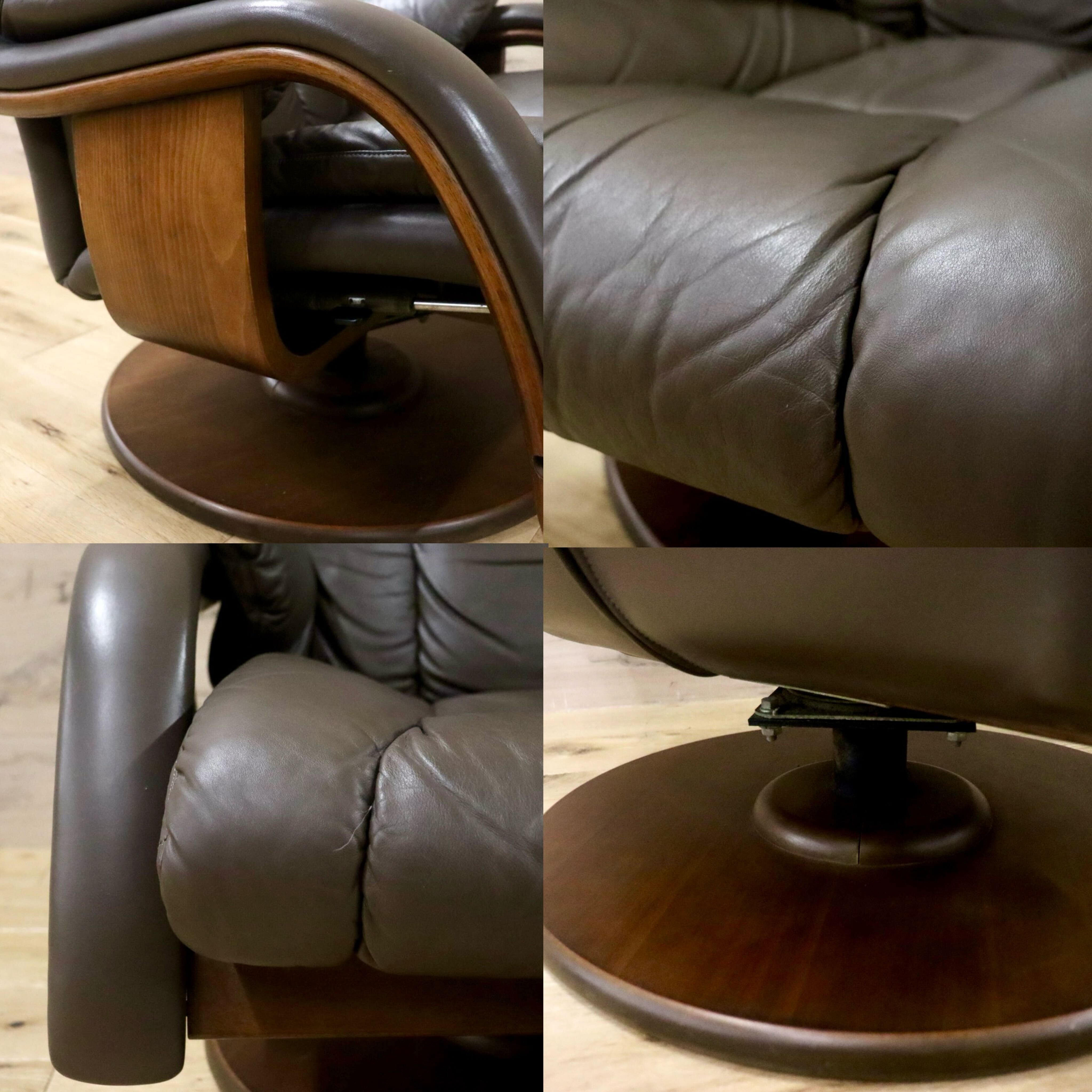 GMIH425A○冨士ファニチア / FUJI FANITURE 1人掛けソファ シングルソファ アームチェア 椅子 回転椅子 レザー 国産家具