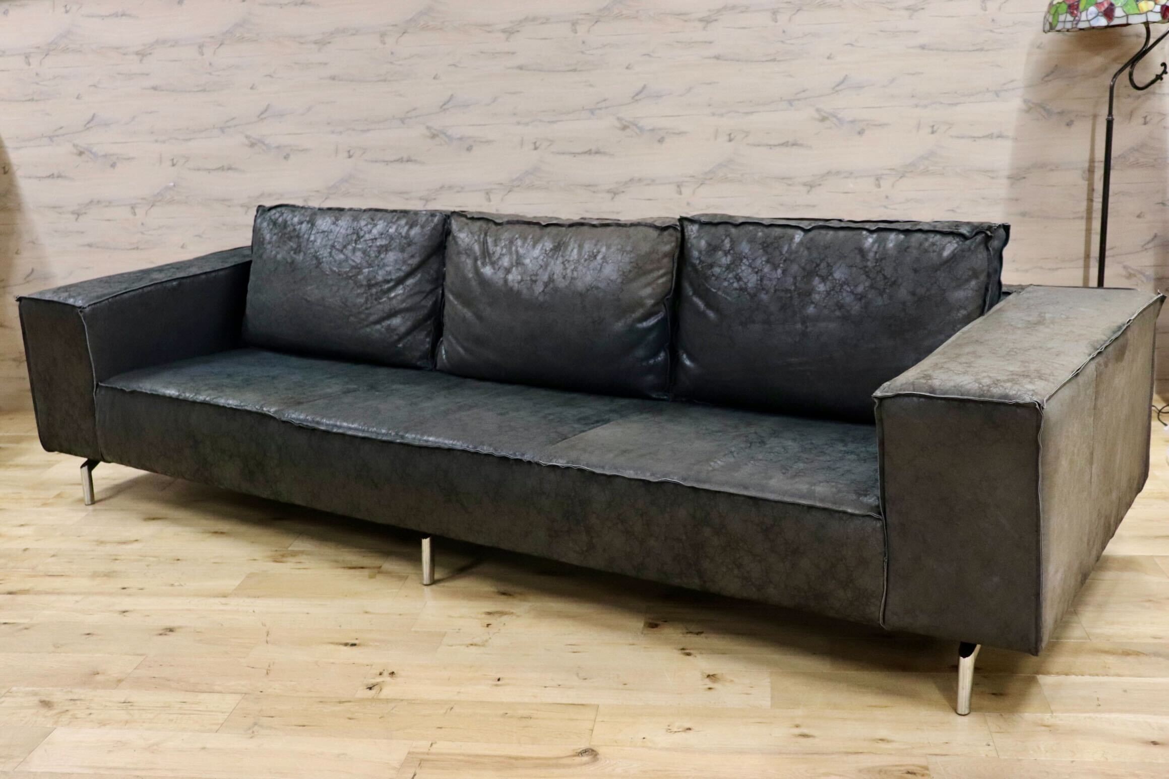 GMHH278○PTMD collection 3人掛けソファ トリプルソファ 長椅子 フロアソファ 特殊素材 合皮 オランダ 最高級 定価約250万※発送不可