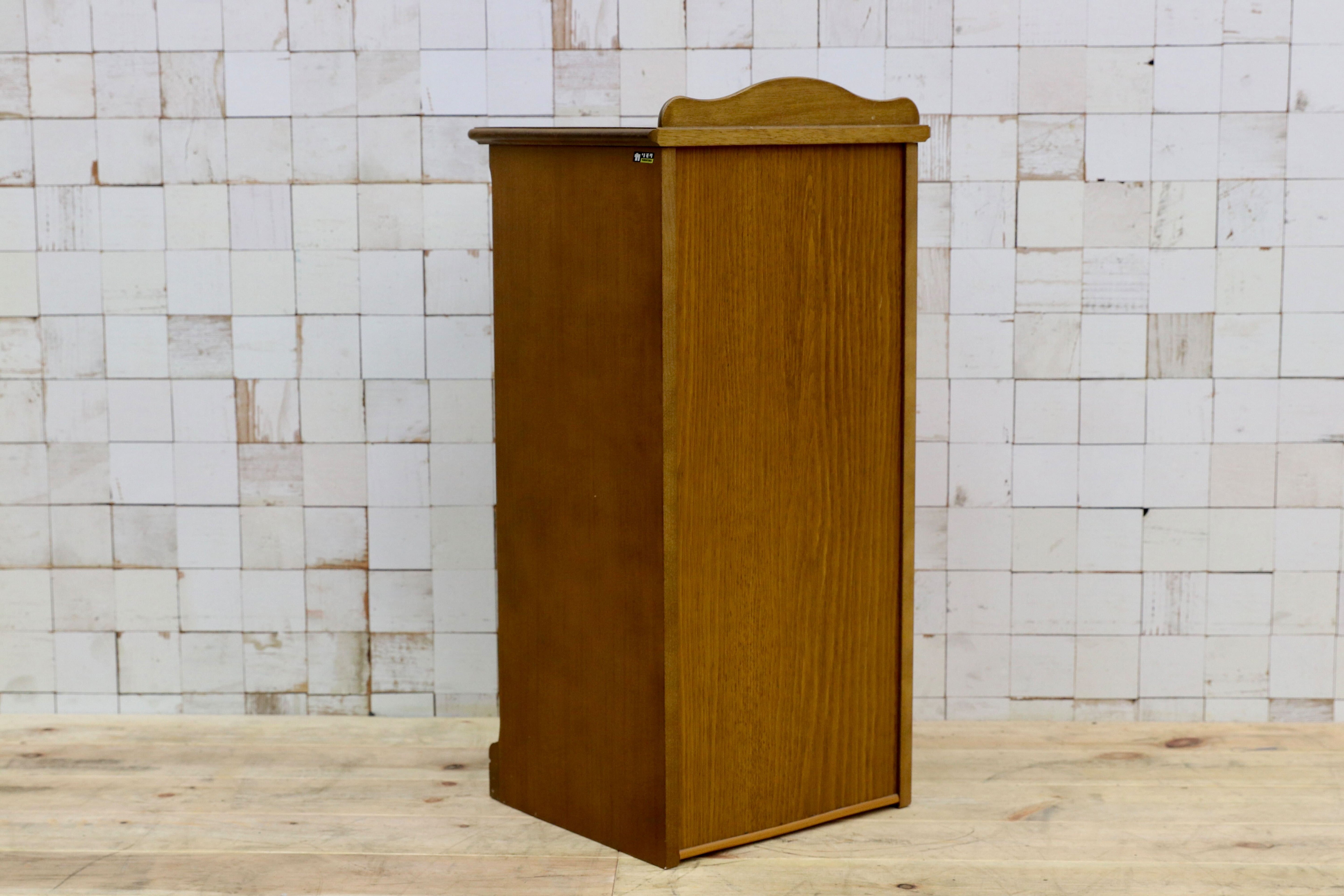 GMIS26A○karimoku / カリモク 電話台 FAX台 サイドチェスト サイドキャビネット レトロ カントリー 国産家具 引出し 収納家具