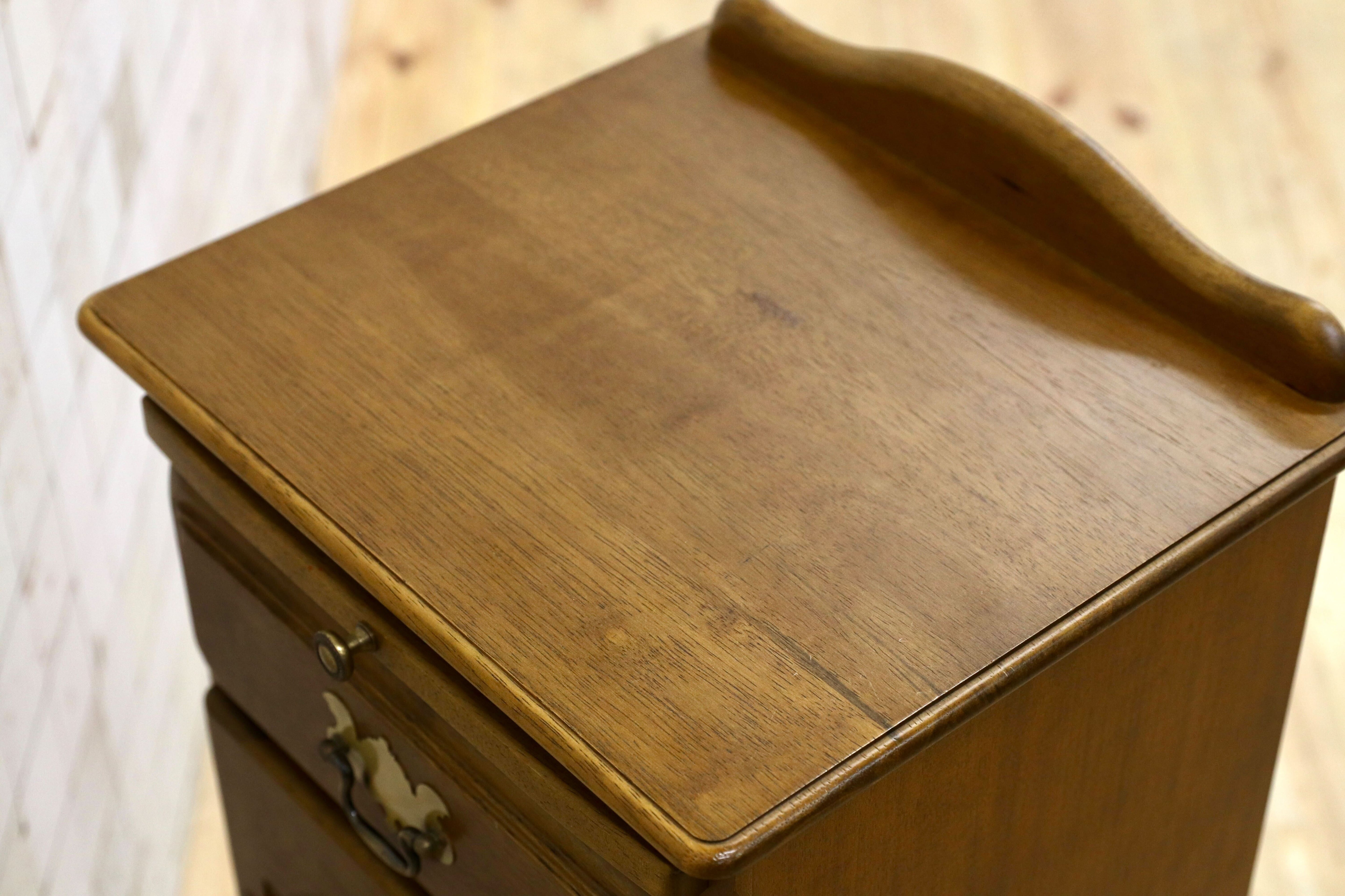 GMIS26A○karimoku / カリモク 電話台 FAX台 サイドチェスト サイドキャビネット レトロ カントリー 国産家具 引出し 収納家具