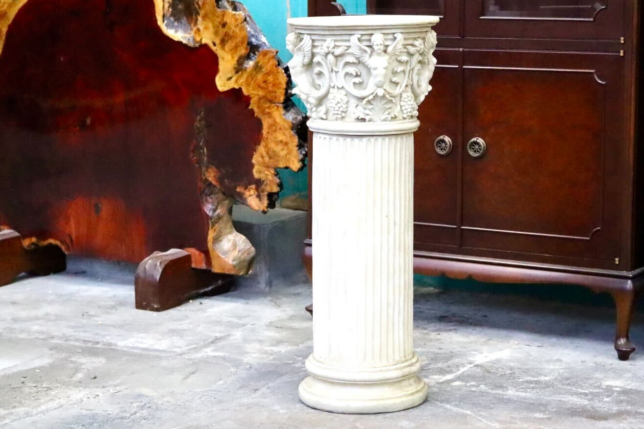 GMIS418H○花台 オブジェ 置物 ポール レジン 樹脂 ガーデニング 庭 アンティーク調 ヨーロピアン イタリアン