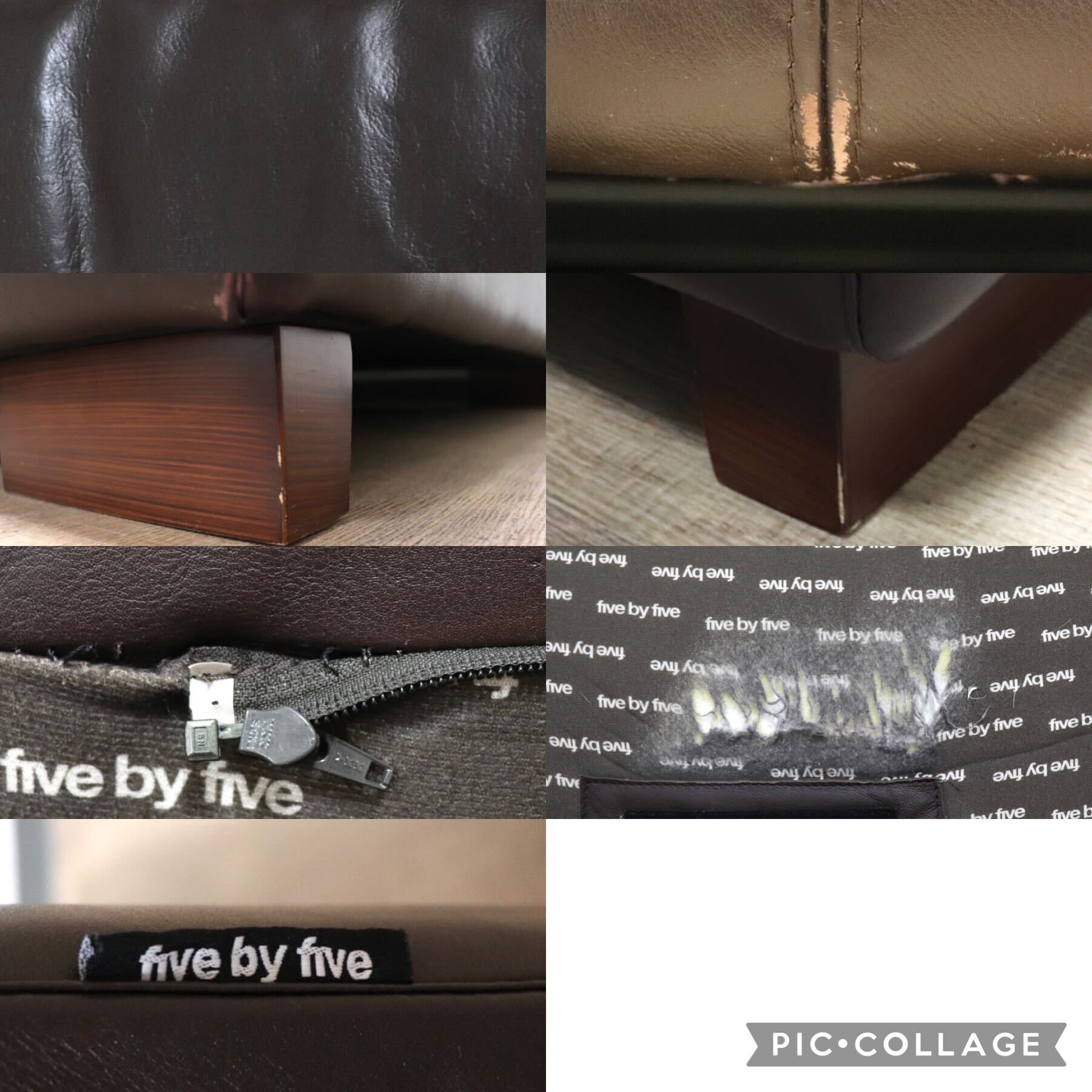 GMGT196○ACTUS/ アクタス five by five ファイブバイファイブ GRAHAM SOFA グラハムソファ 2.5人掛けソファ ラブソファ 総革 定価約40万