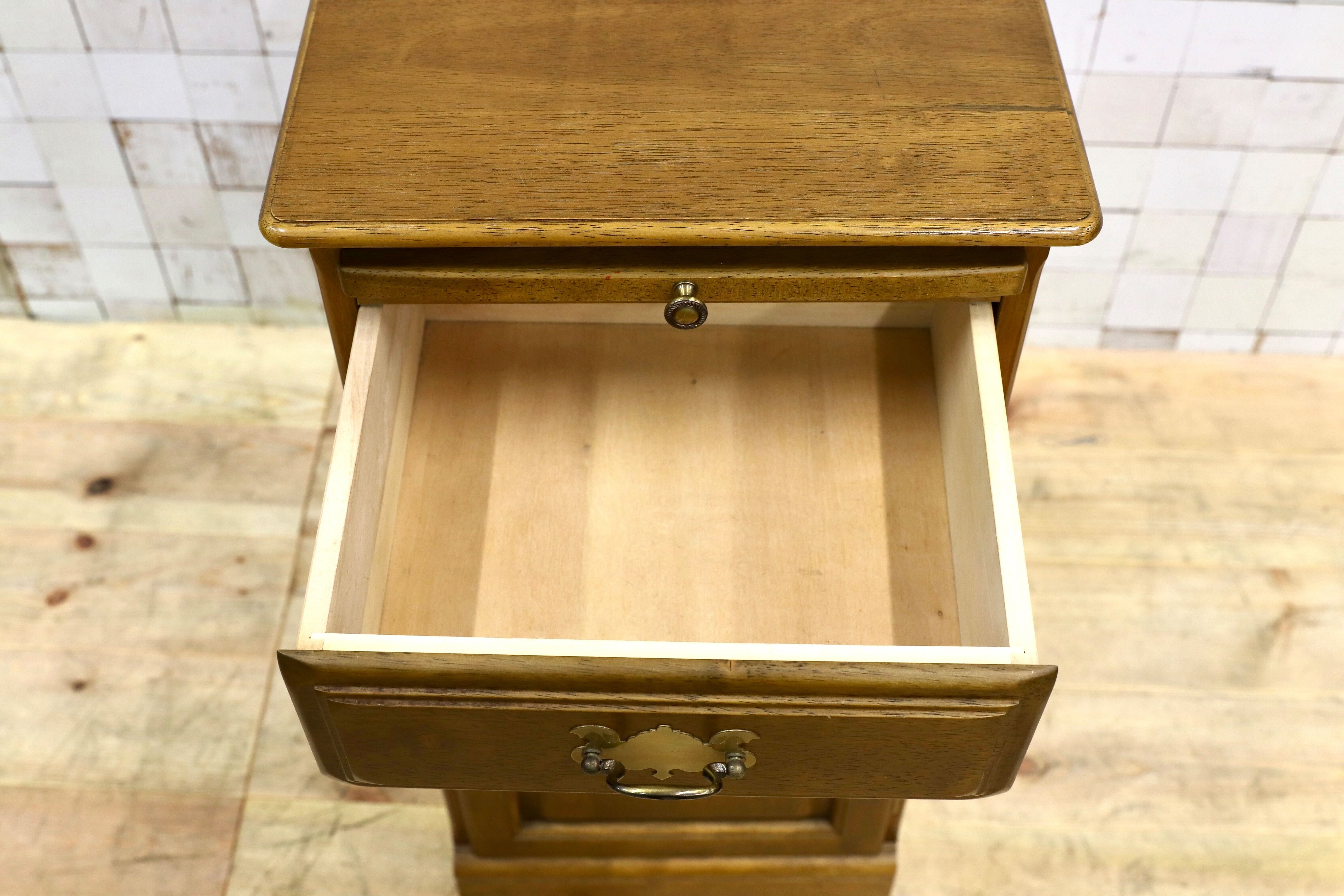 GMIS26A○karimoku / カリモク 電話台 FAX台 サイドチェスト サイドキャビネット レトロ カントリー 国産家具 引出し 収納家具