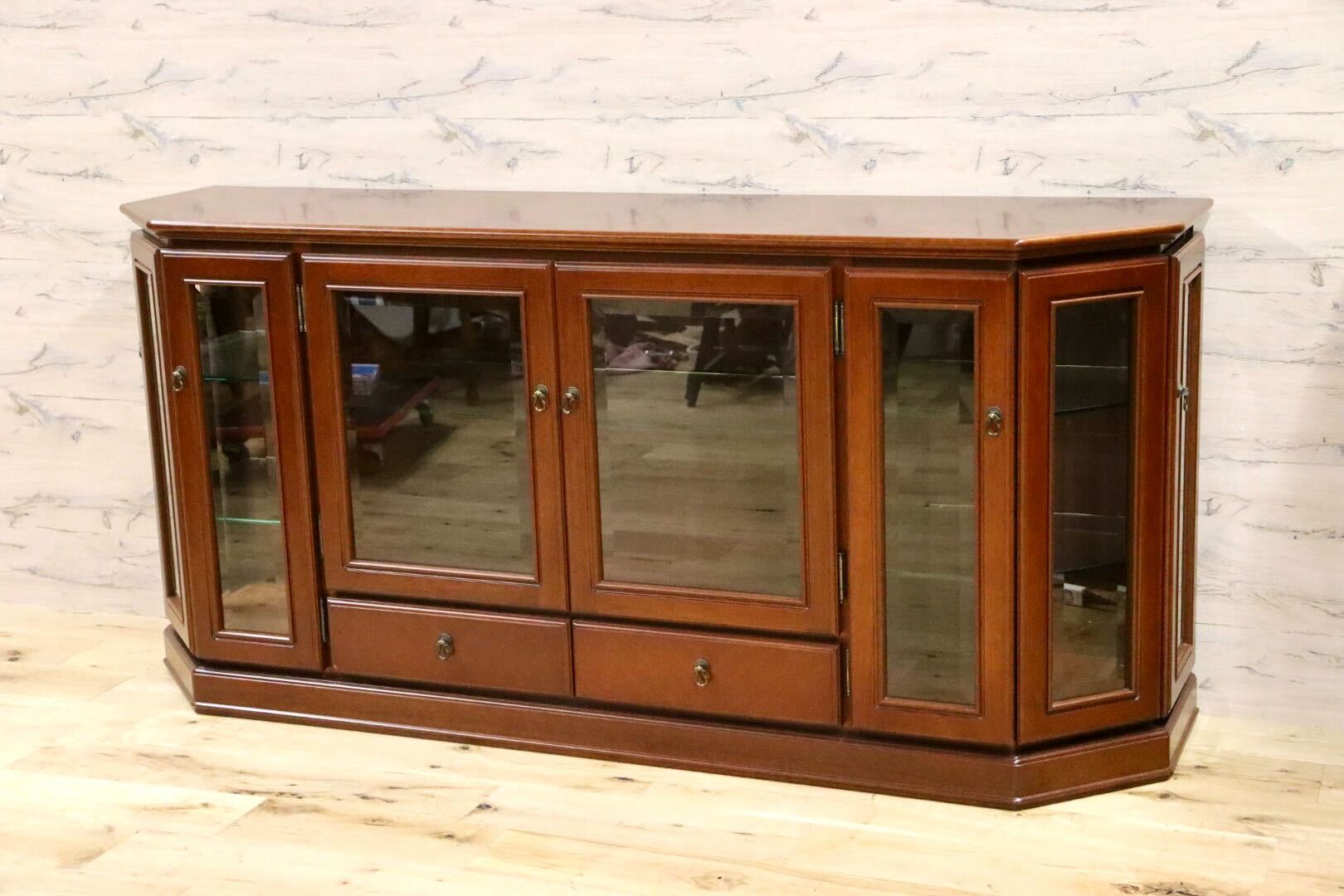 GMFN166○maruni / マルニ サイドボード キュリオケース キャビネット 飾り棚 リビング収納 ヨーロピアン クラシック